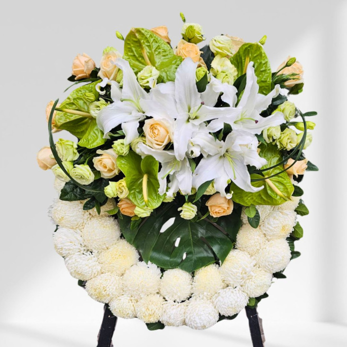 西式帛事花圈 F2