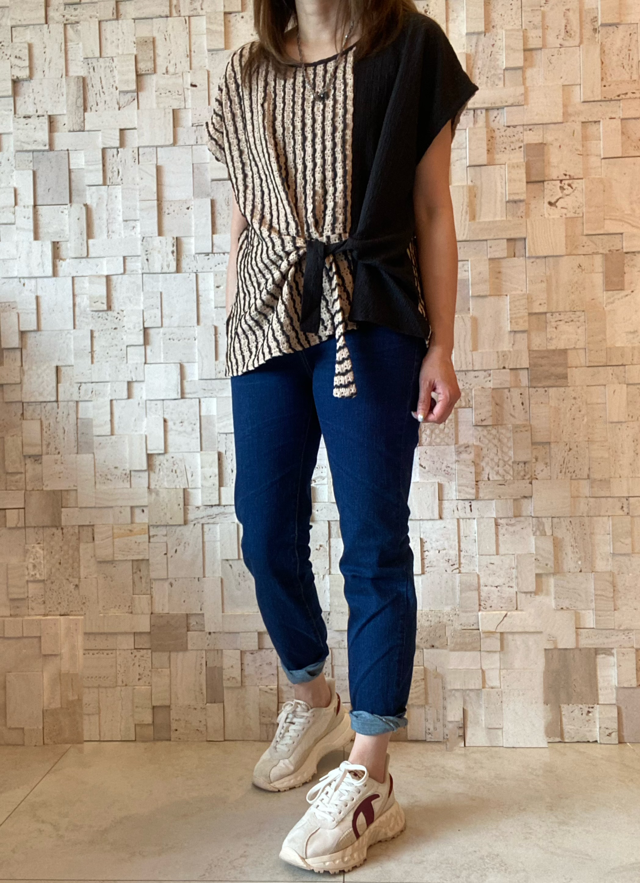 #2077 不對稱撞色Top 🔆