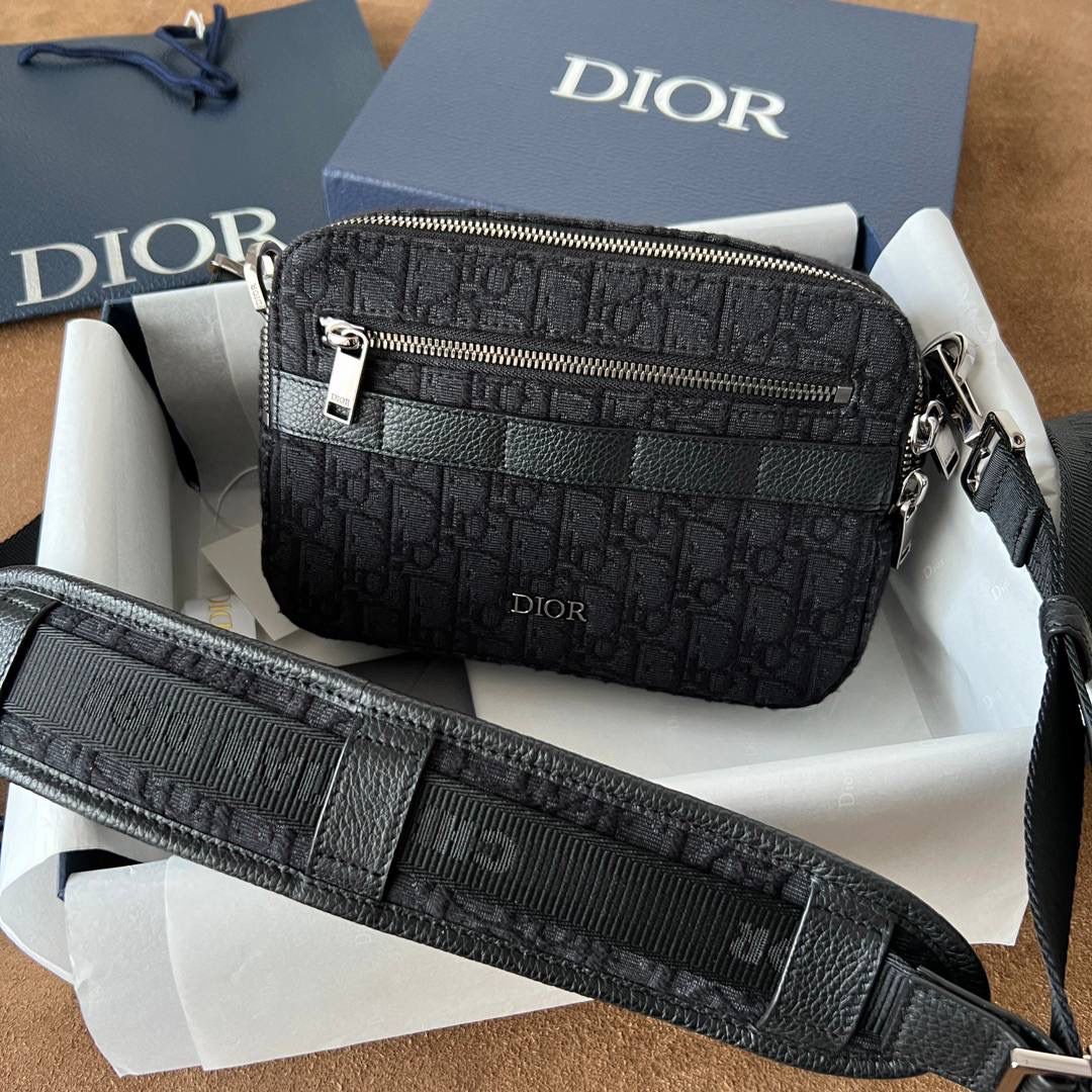 Dior Oblique Jacquard Crossbody Bag for Men