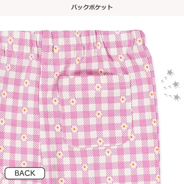 🇯🇵預訂 日本直送🇯🇵兩色花卉滿印格紋荷葉邊純棉半截打底褲