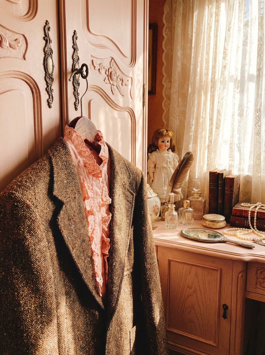 Chocolate Mousse英倫經典點紋絨紳士西裝