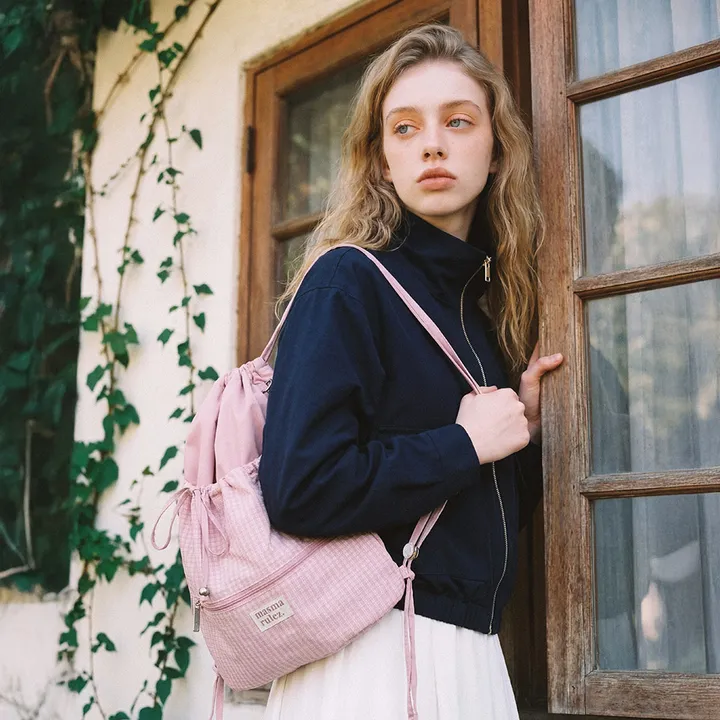 [masmarulez] Ribbon gym sack (4色)