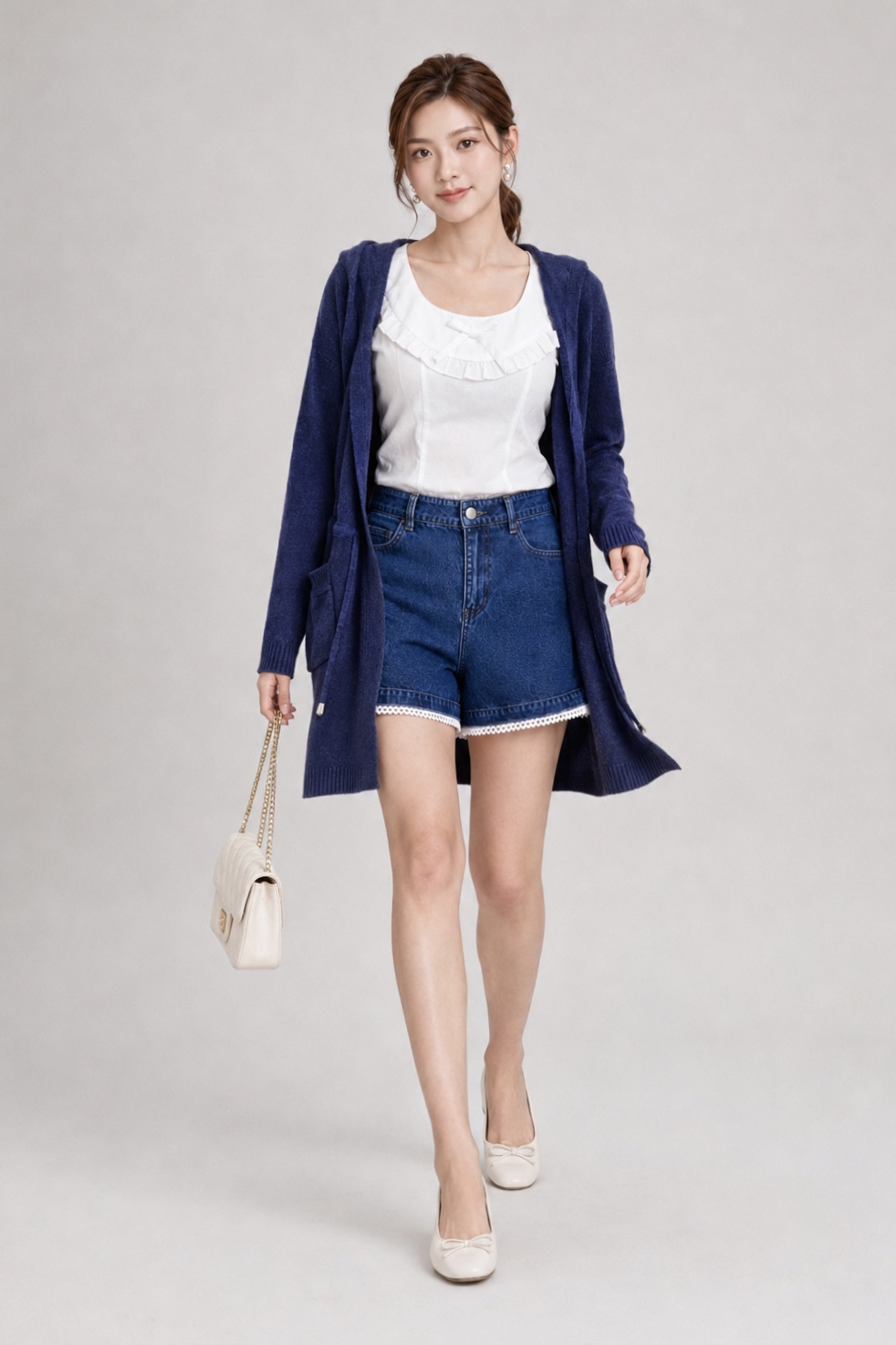 979 Aurora Cozy Knit Hooded Cardigan