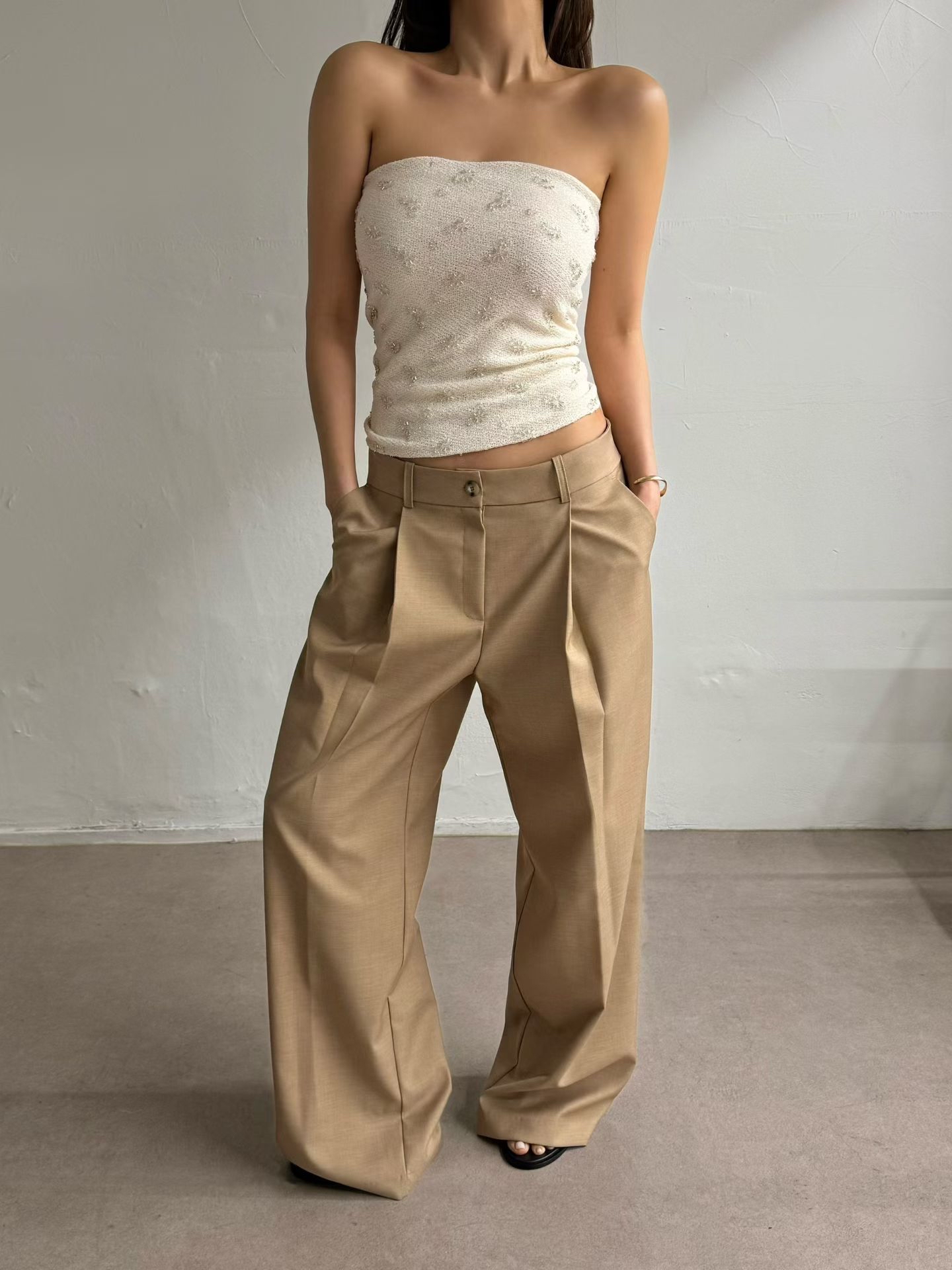 Feminine Embellished Tube Top 