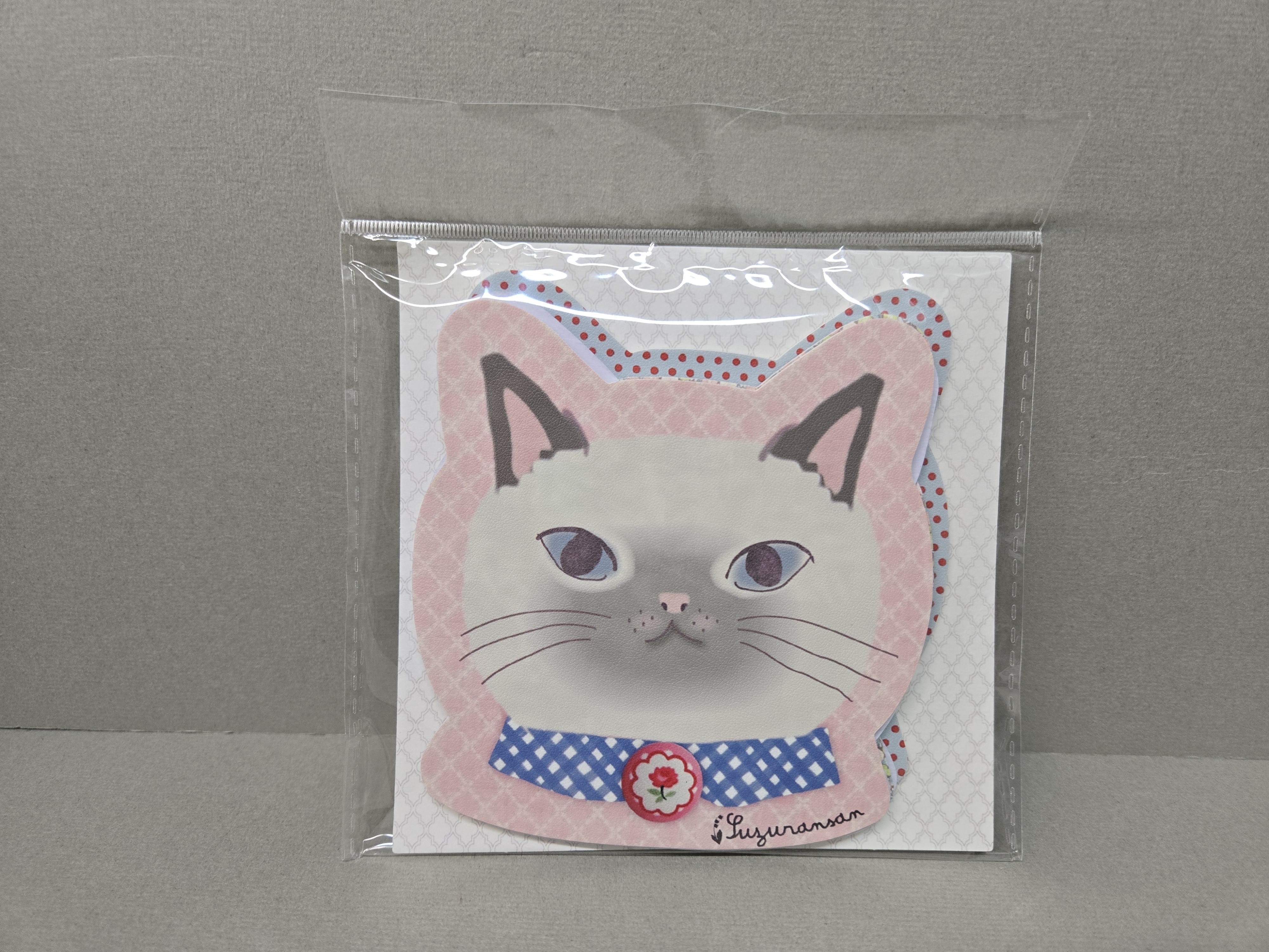 白貓咪吸水杯墊（內有三件）