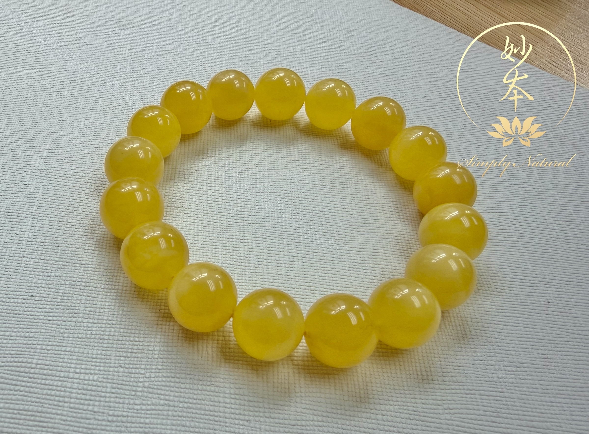 12mm蜜蠟手串（蓮師財神+都穆法王加持）男士合