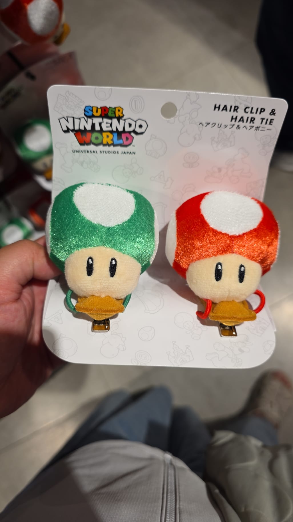 mario hair clip & hair tie