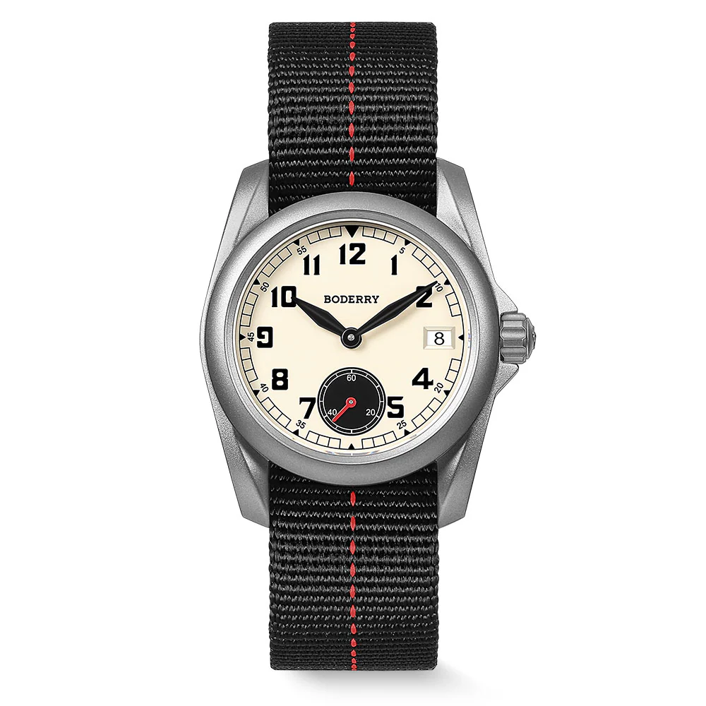 Boderry VOYAGER 72-Hours Titanium Automatic -  BD-A19T-02 Cream Full Lum