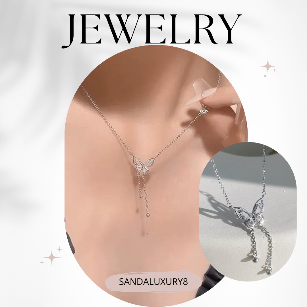 Silver Butterfly Pendant Necklace
