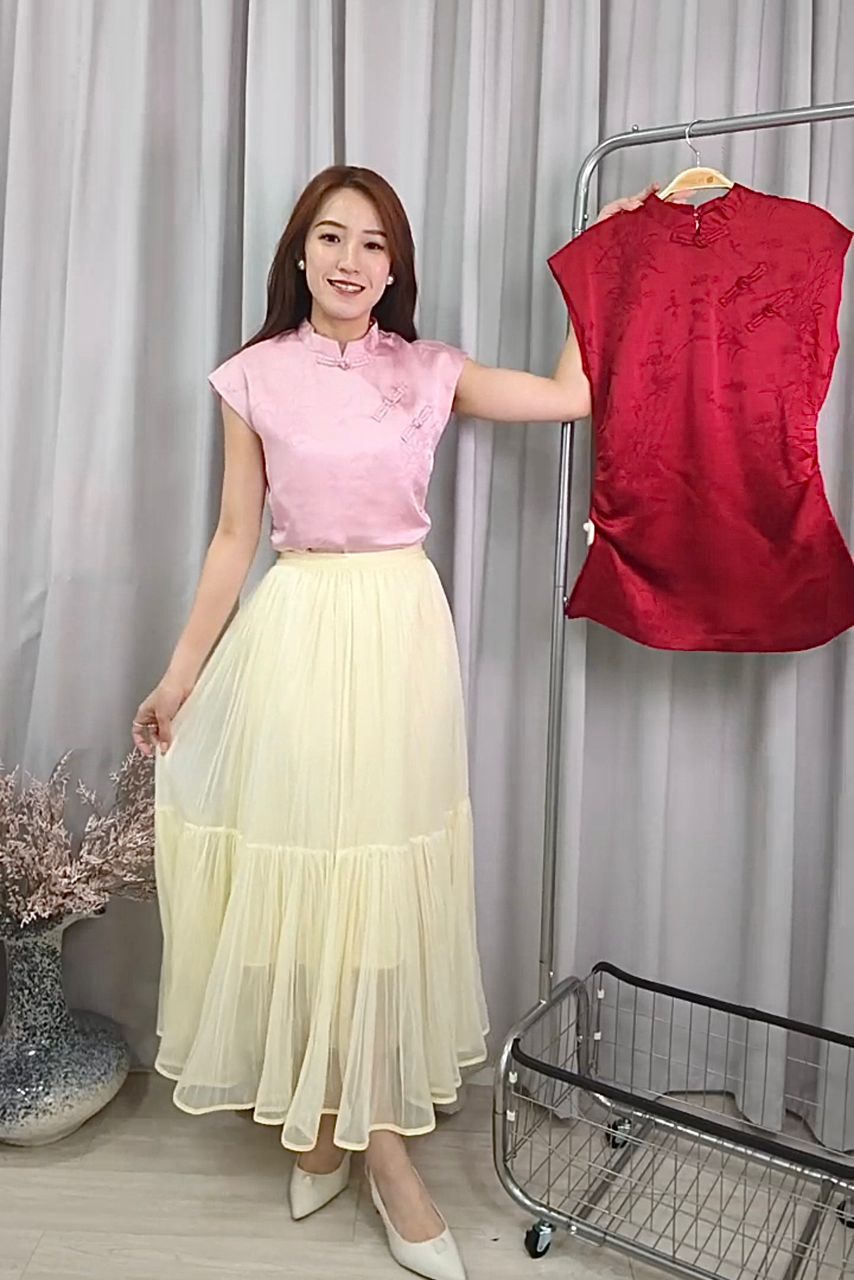 CB2442 The Perfect Fusion Of Cheongsam Top