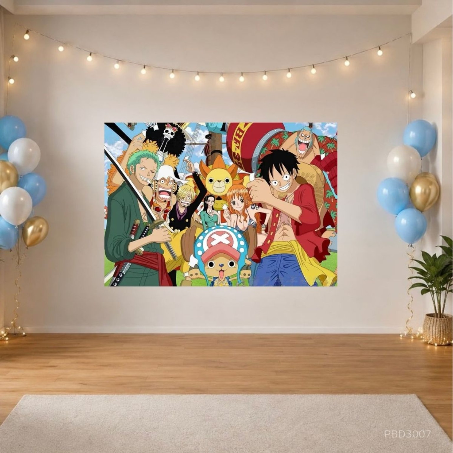 One Piece海賊王主題生日派對背景布 150×100mm Party Backdrop｜PBD3007