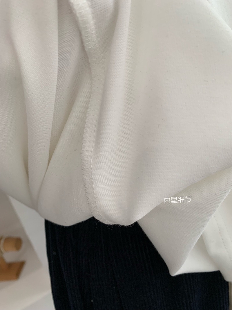 宽松大版立体字母毛巾刺绣Tee