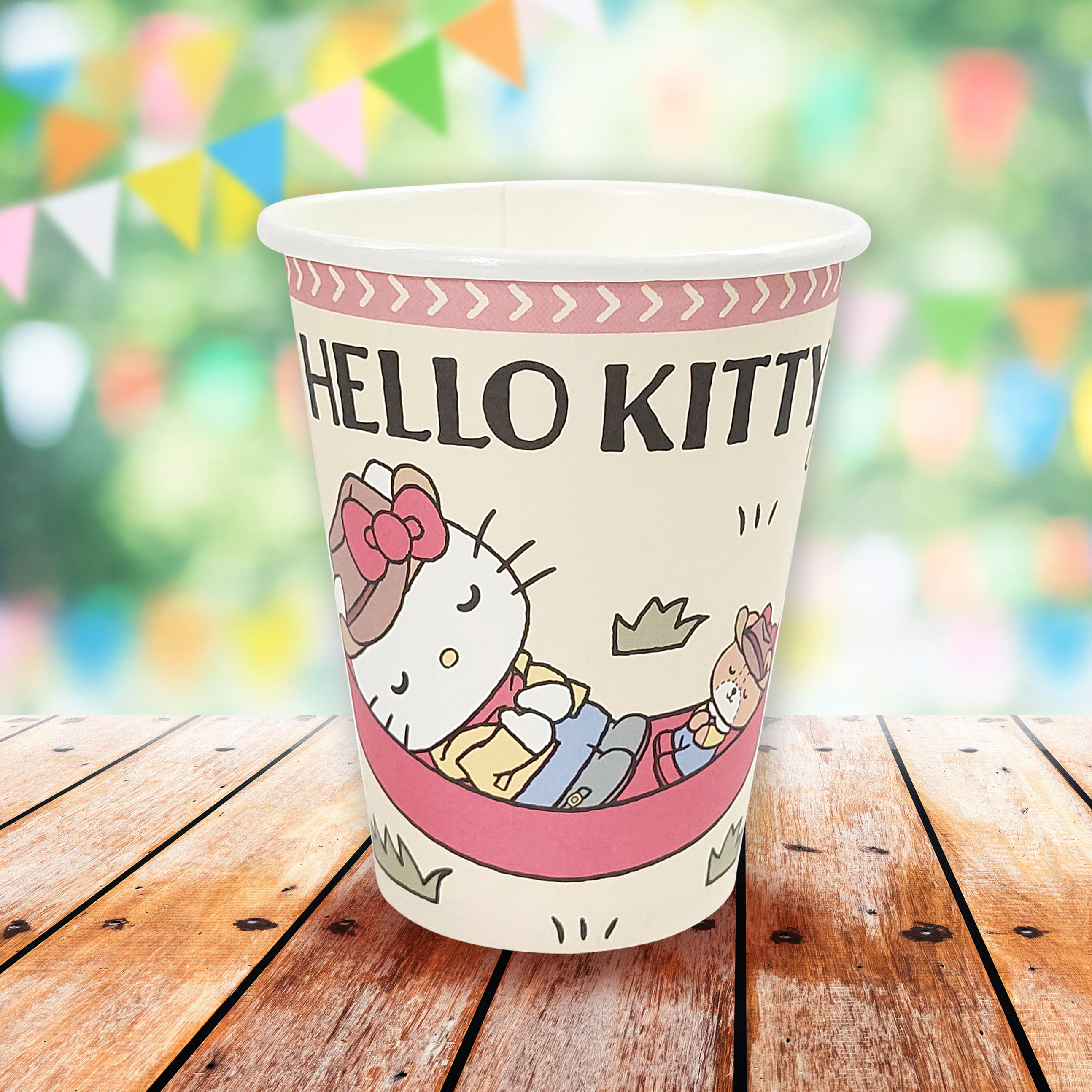 Sanrio 吉蒂貓 特級厚紙杯 9oz 6件裝 [Sanrio 許可產品]  Sanrio Hello Kitty Paper Cups 9oz 6pcs [Licensed by Sanrio]