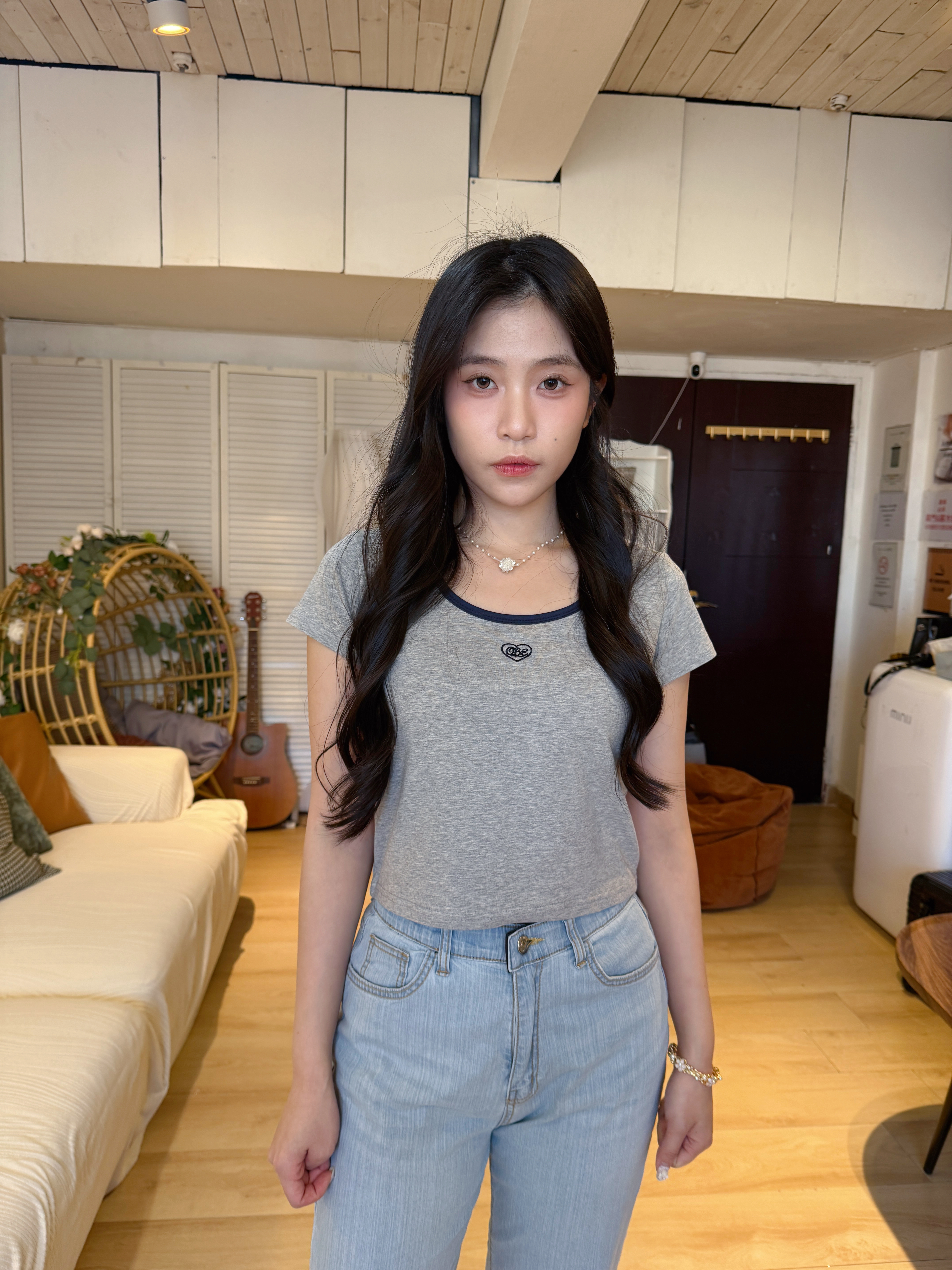 🇰🇷拼邊色字母T (灰色)