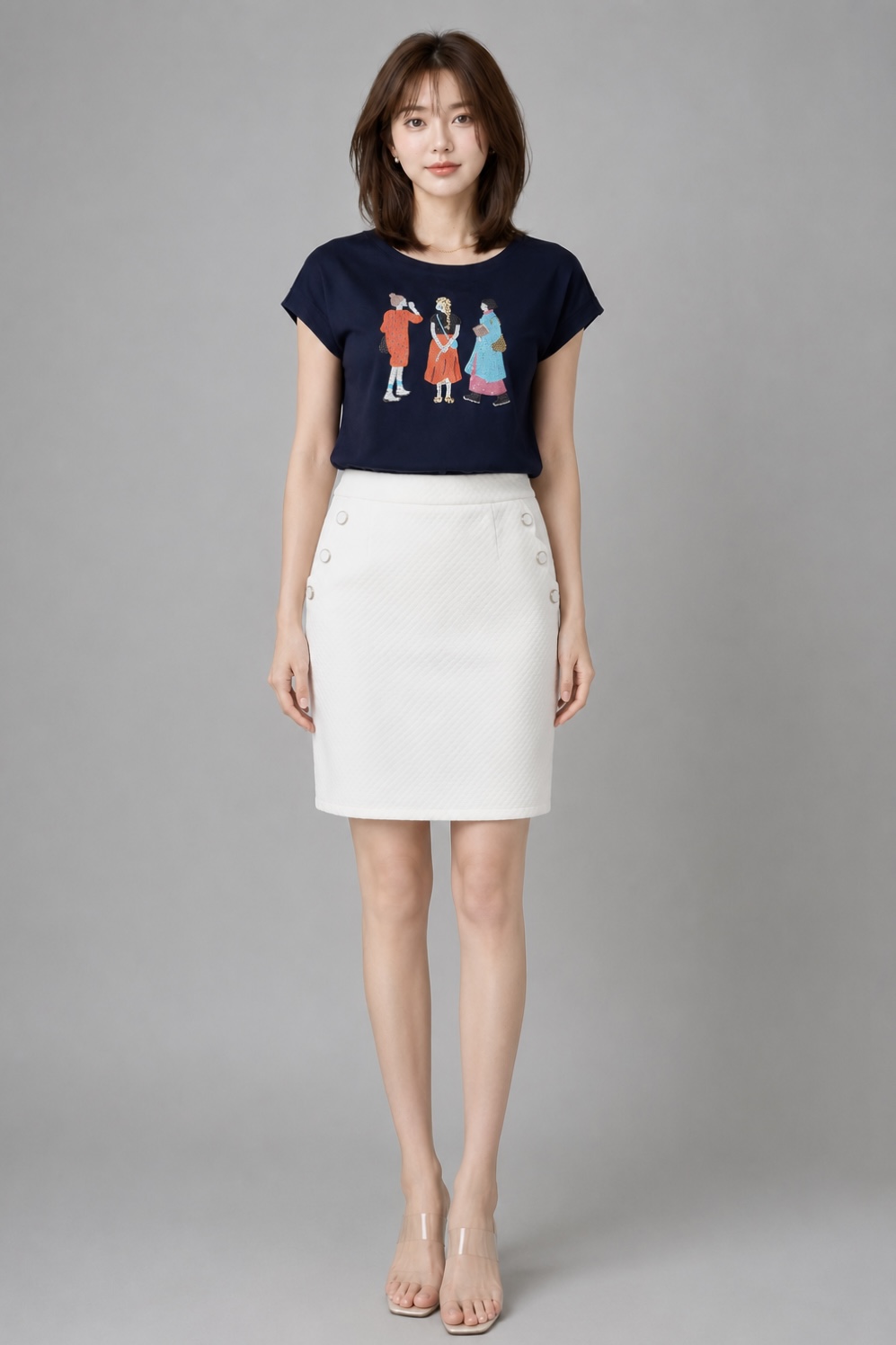 34601 Muse Embroidered Relaxed Tee