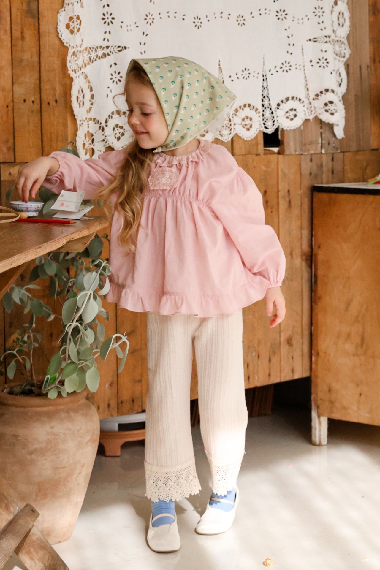 Flo | knit pants (Ivory 120(105-115)