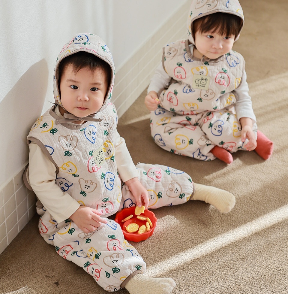 UBMOM 2023 Winter Lovely Series Tulip 鬱金香絨球絎縫棉褲