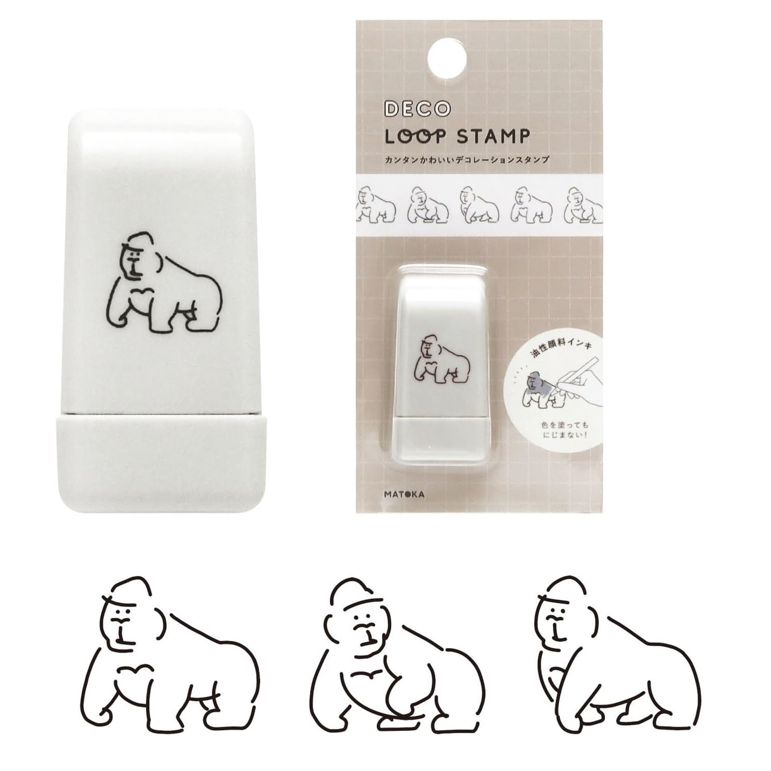 現貨｜大猩猩 日版 DECO Loop Stamp 轆轆 印章 (Gorilla STP-013)