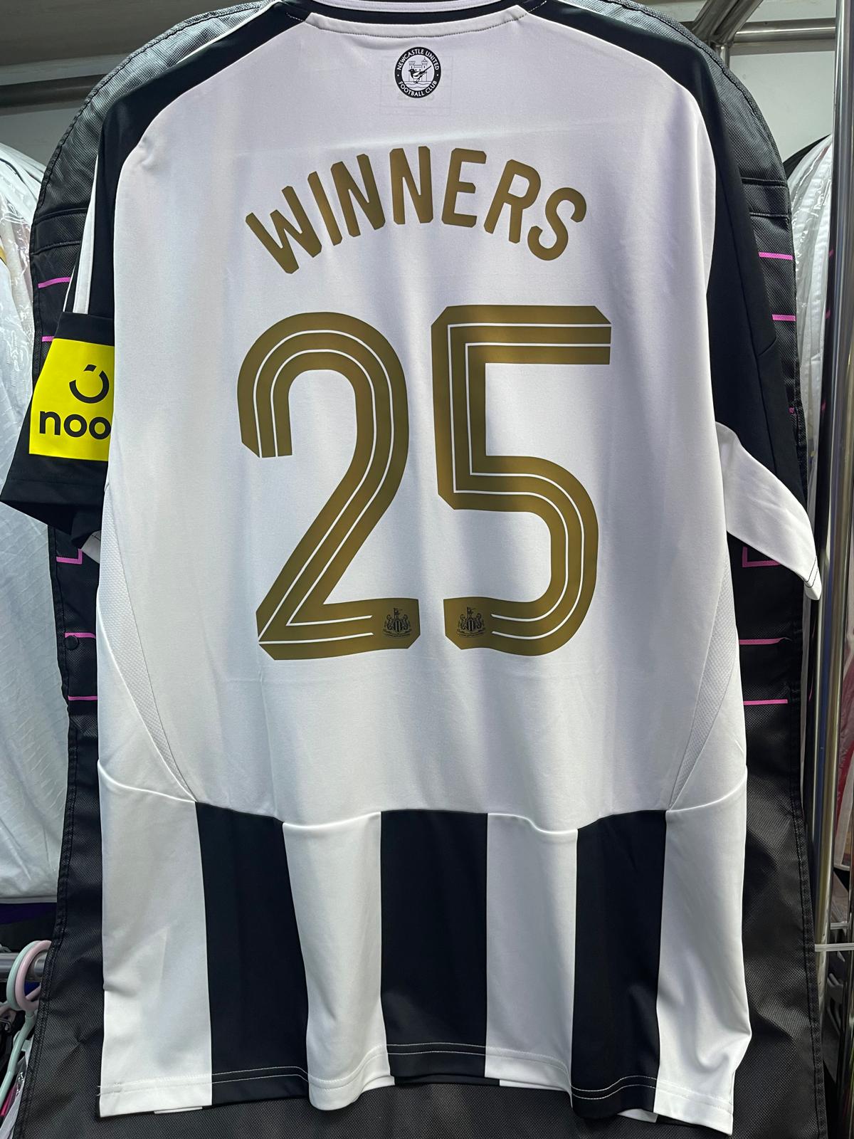 2024-25 Newcastle United Home Shirt #25 Winners "BNWT"