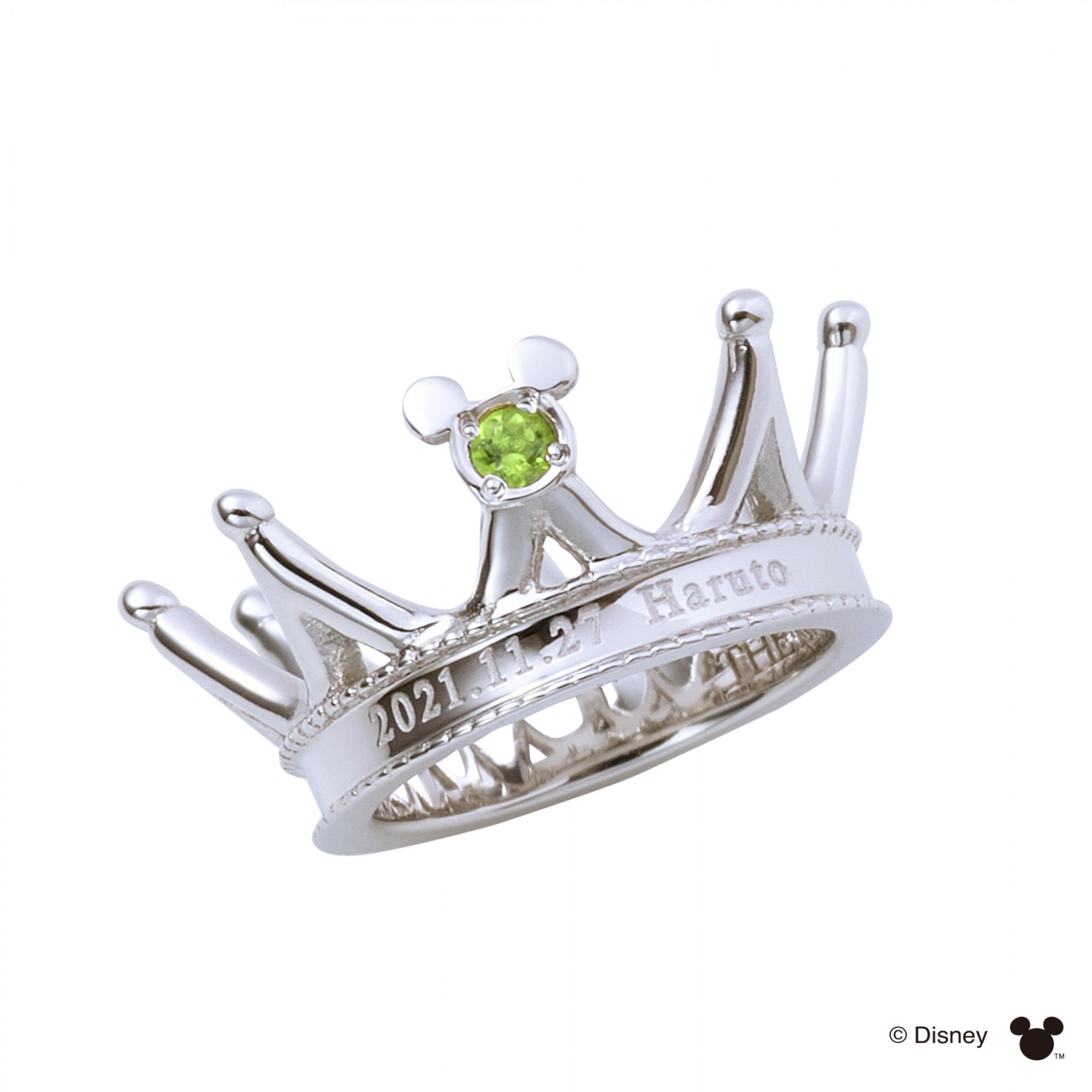 📦訂購 日本限定 The Kiss Disney 迪士尼 Mickey Mouse 米奇老鼠 誕生石皇冠 925銀製頸鏈