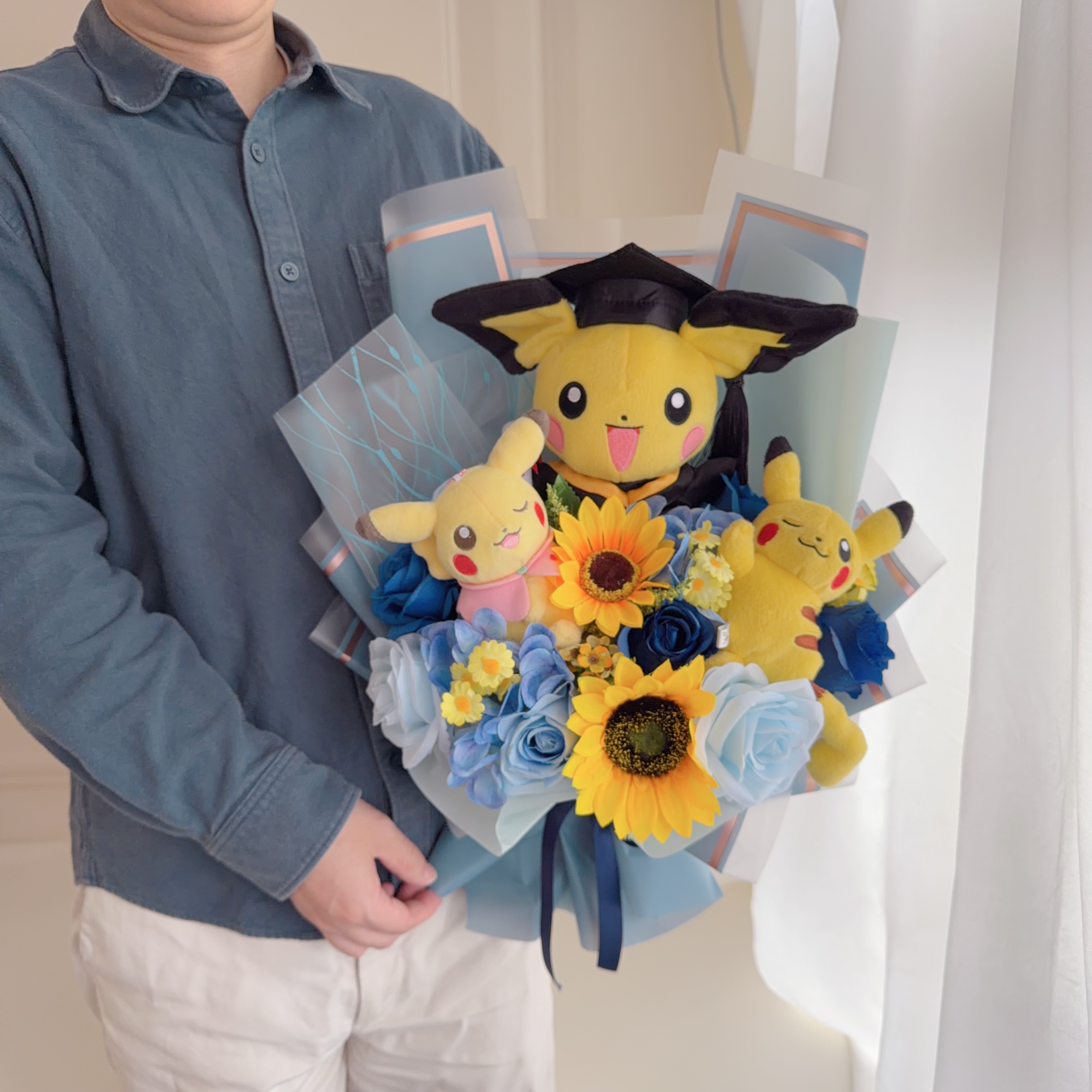 （現貨)比卡超公仔花 