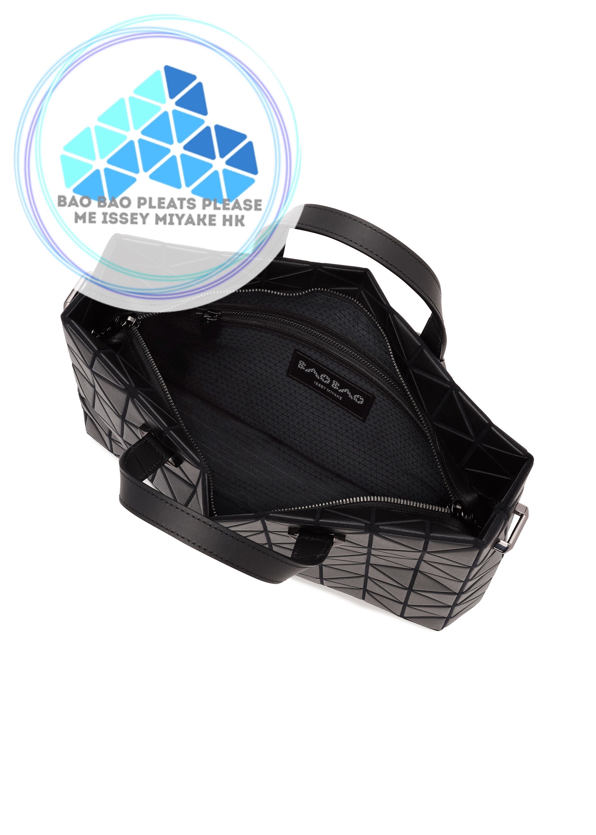 BAO BAO Tonneau 啞面皮革立體三角格手提斜孭兩用袋top handles crossbody 2ways bag L size大尺寸