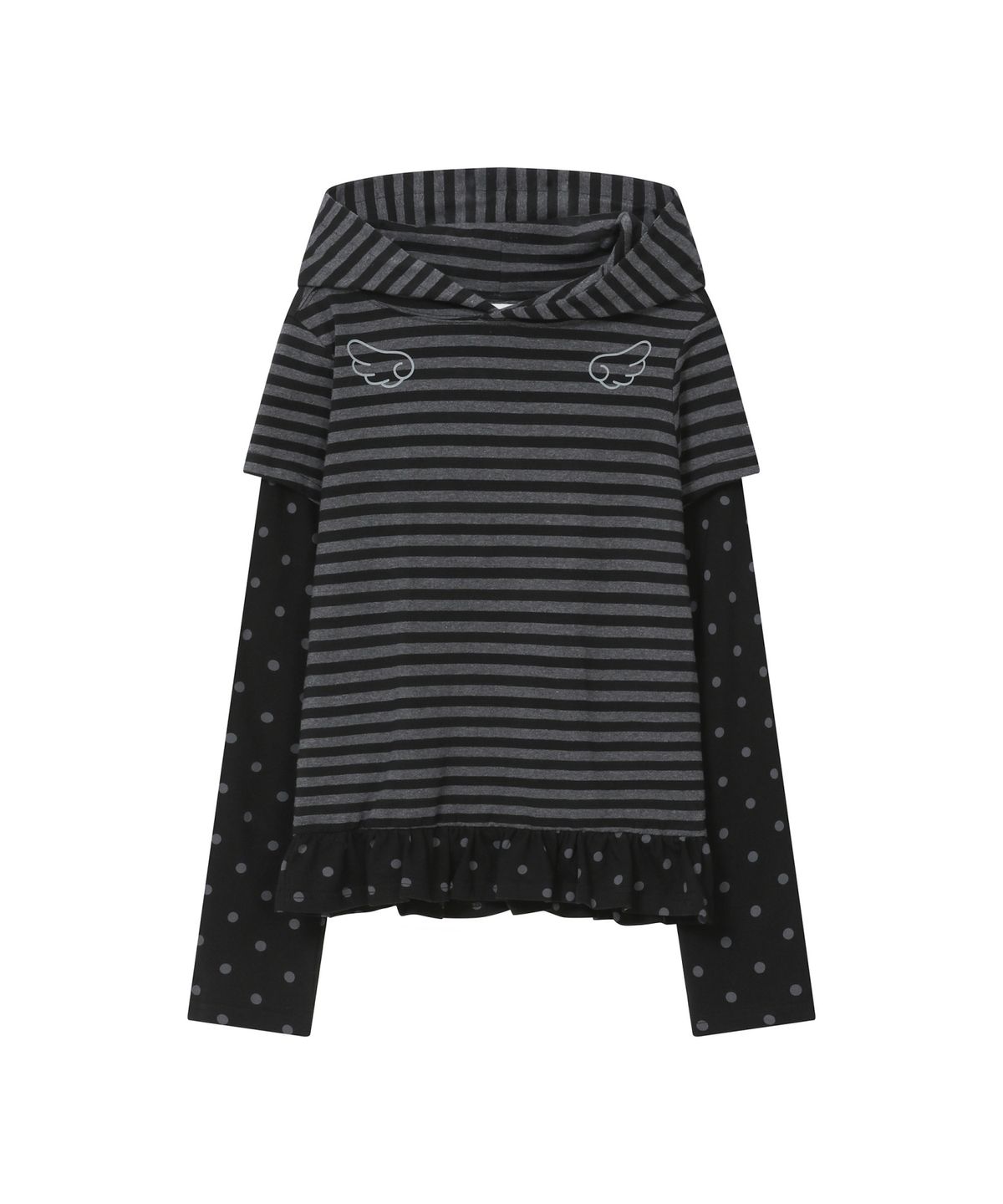 🇰🇷訂購｜BAUF｜Angel Slim Fit Layered Hooded T-Shirt 2色 