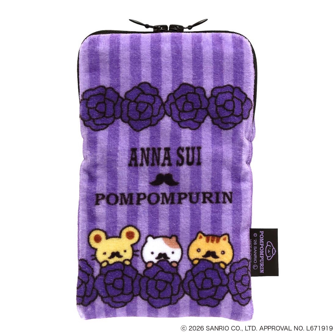  🎀【預訂】Anna Sui x Pompompurin 拉鍊浴毛巾袋 P