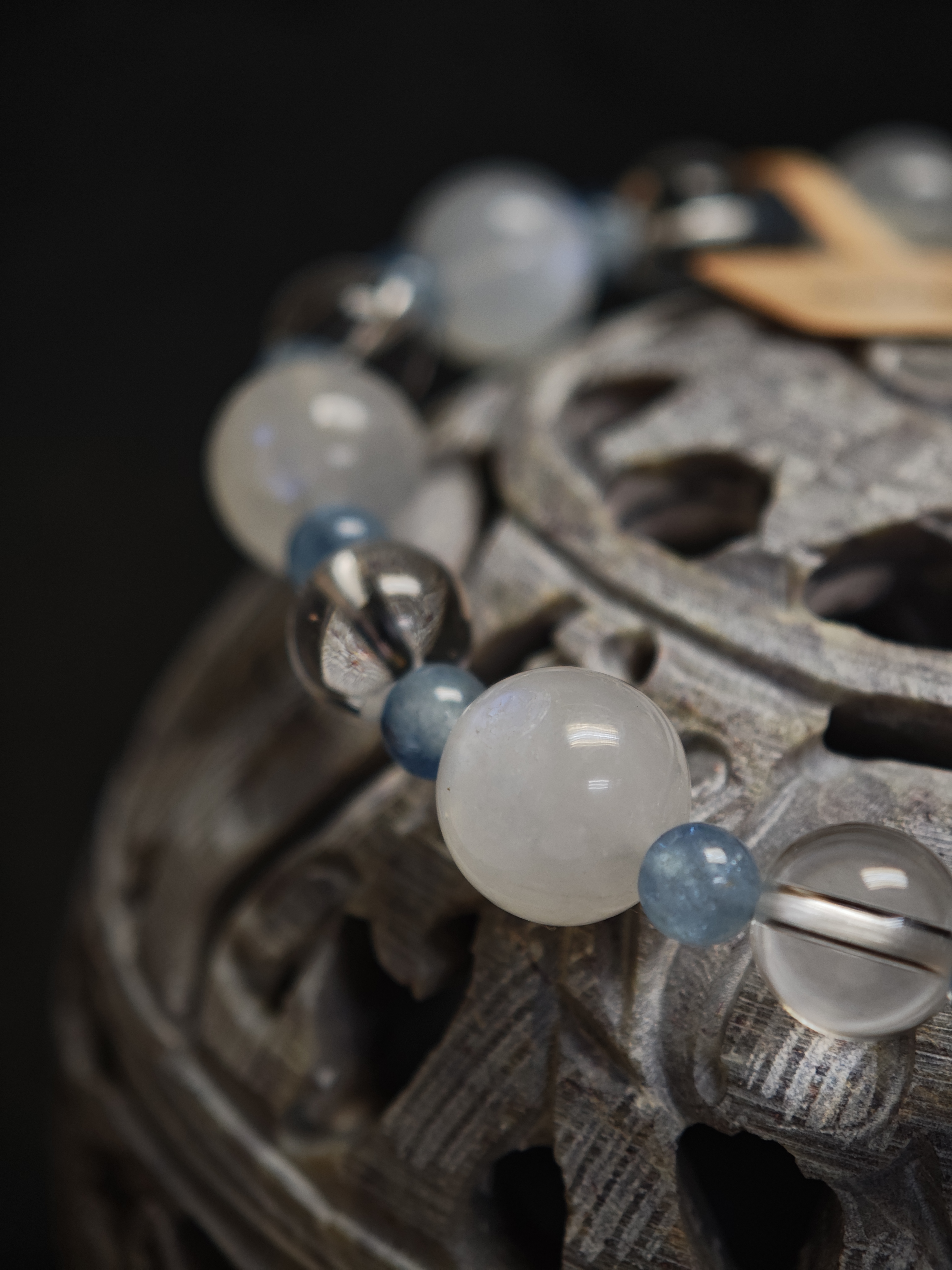 ✨新品DIY水晶手串✨✨🩵海藍寶✨🌕月亮石✨⚪白水晶✨