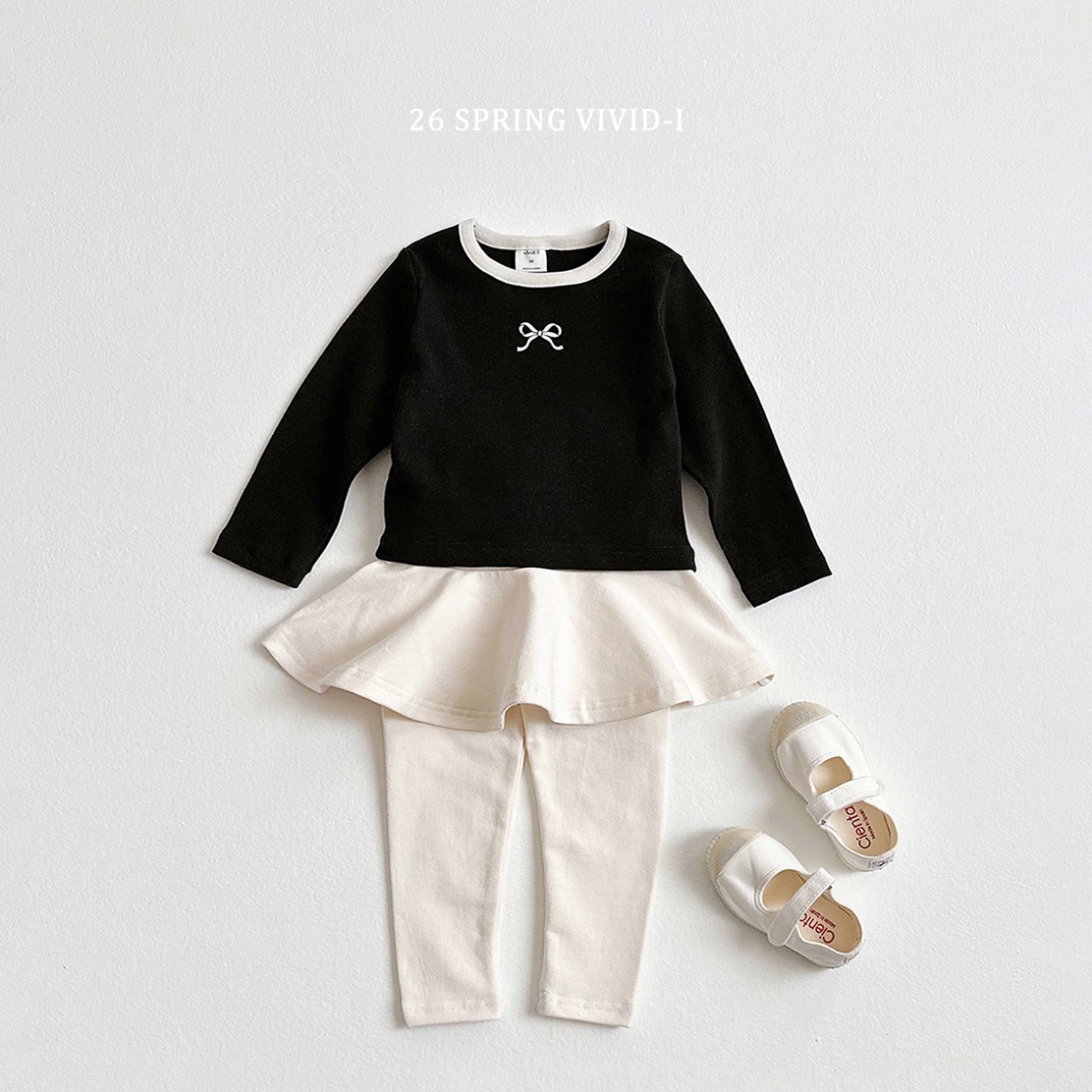 🌸預訂 韓國直送🌸🇰🇷VIVIDI兩色絲帶印花長袖上衣