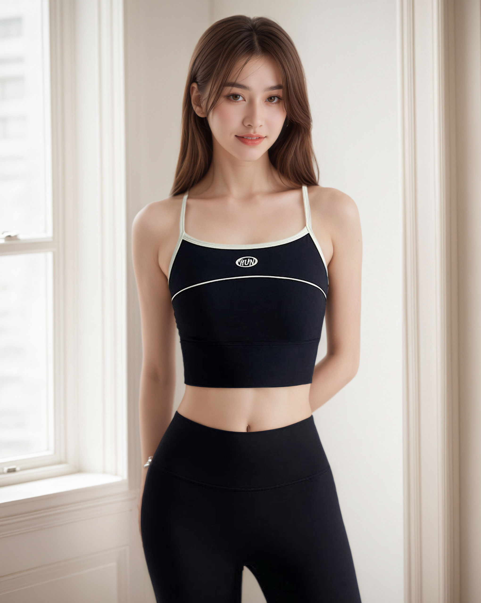 拼色防震美背一體杯運動內衣