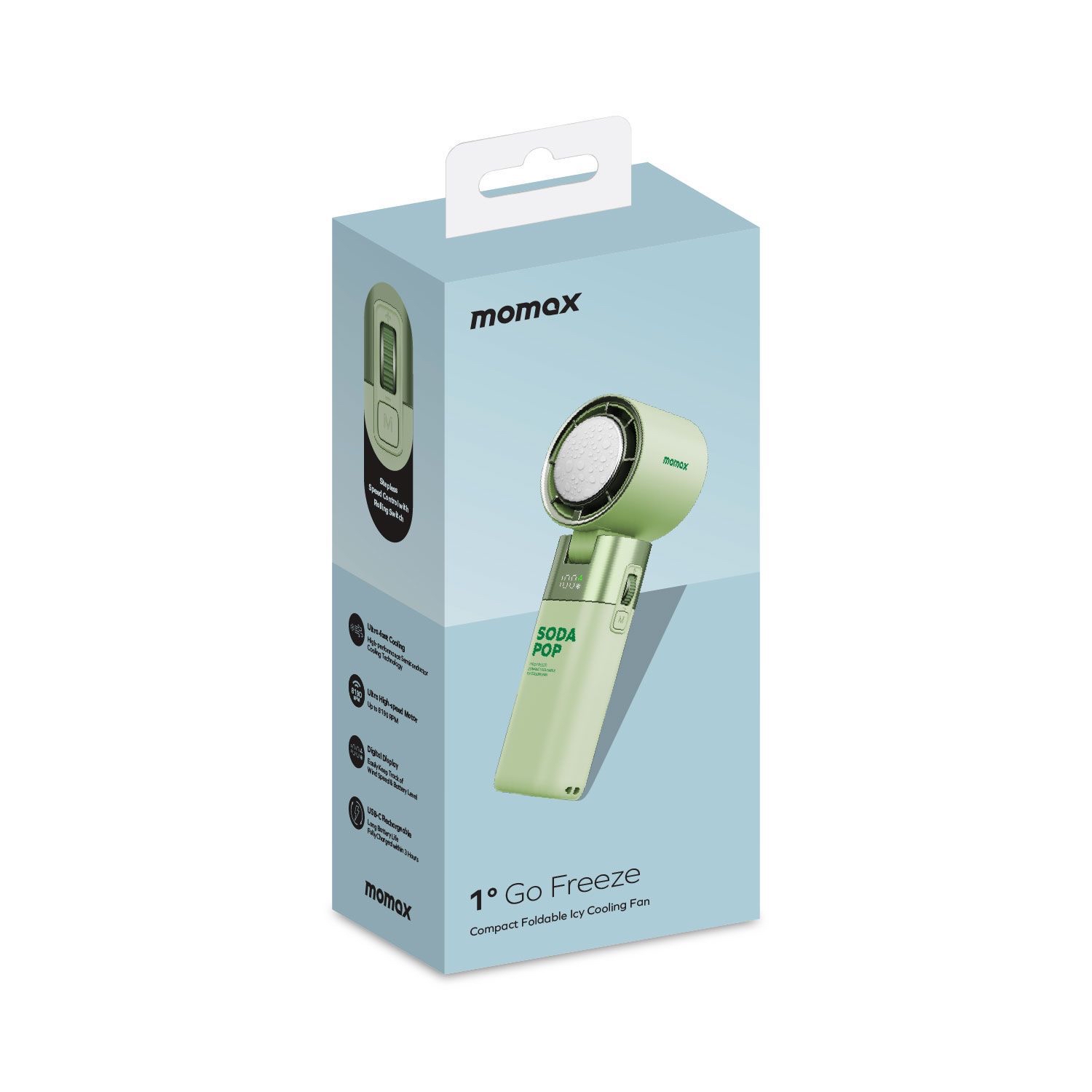 Momax 1° Go Freeze 輕巧摺疊式冰敷風扇 IF21W/G