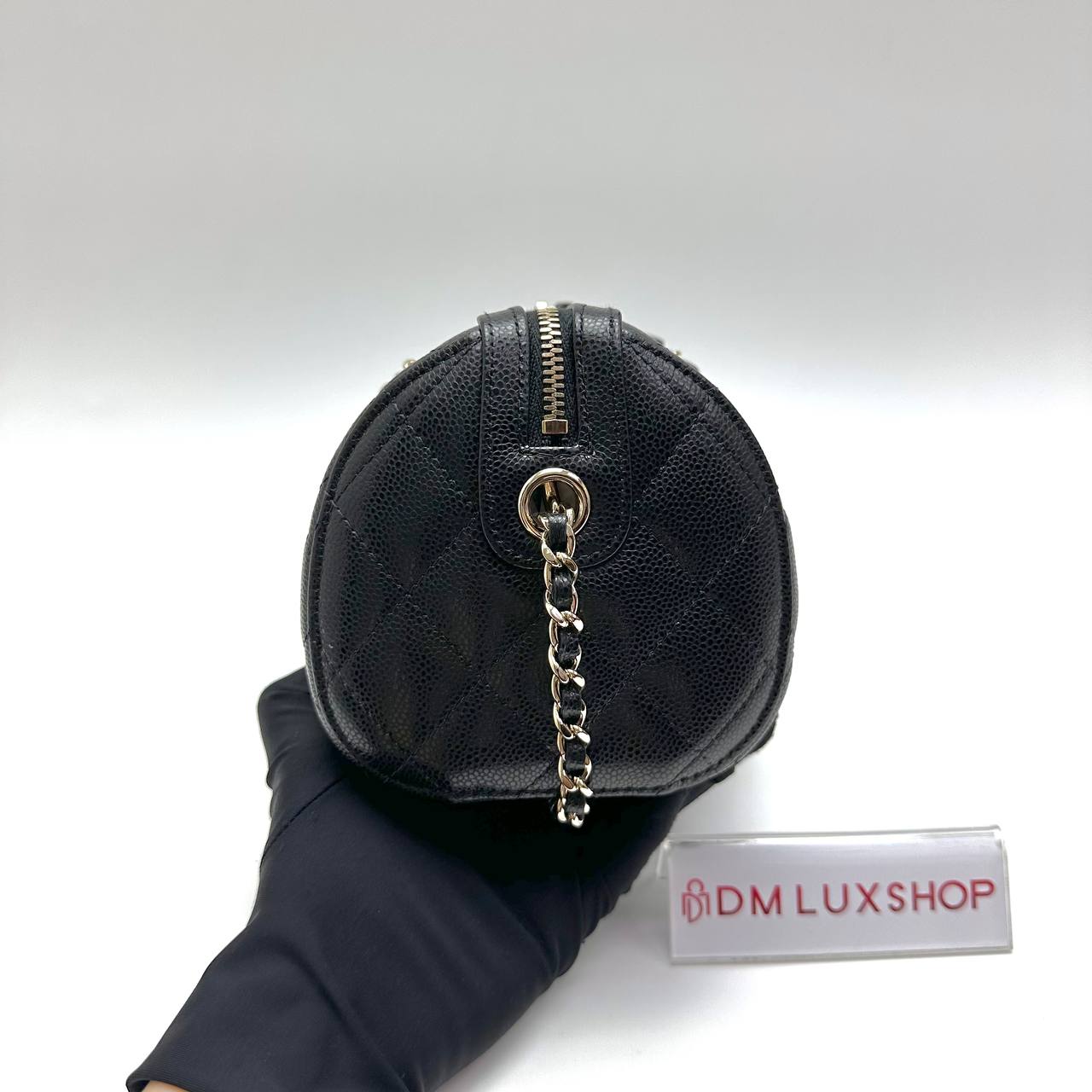 Chanel Black Caviar 26S Bowling Bag (Microchip)