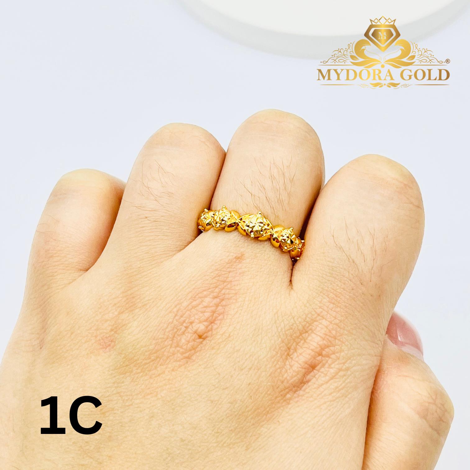 MYDORA Cincin Diamond Cut (5G) l EMAS 916/22K