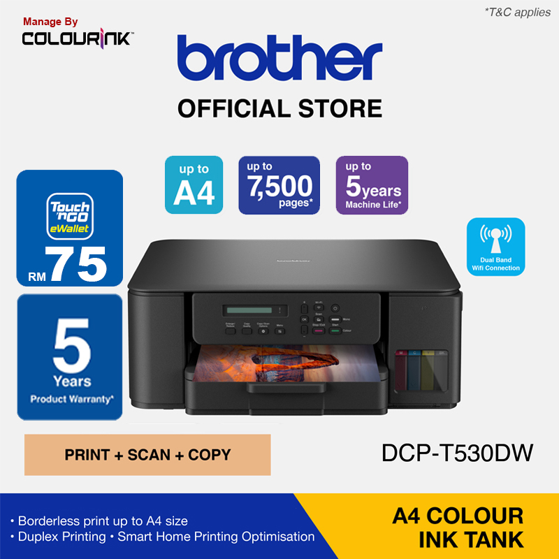 [ 5 YEARS Warranty ] Brother A4 Refill Original Ink Tank Inkjet Printer DCP-T230 DCP-T430W DCP-T530DW DCP-T730DW DCP-T830DW MFC-T930DW