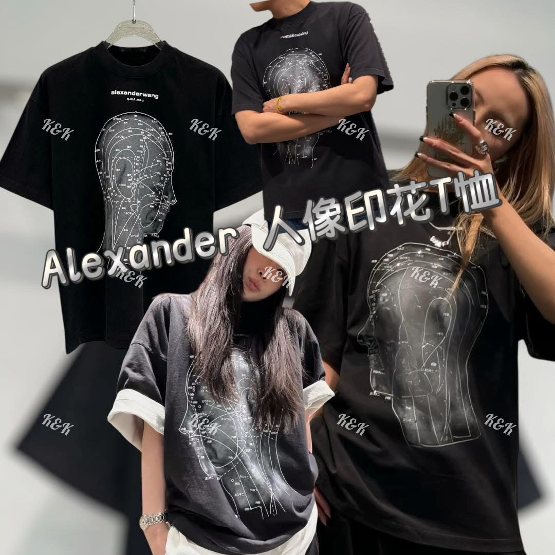 $ 170件。Ale*xander Wang 人像印花Tee｜街頭藝術必備👕