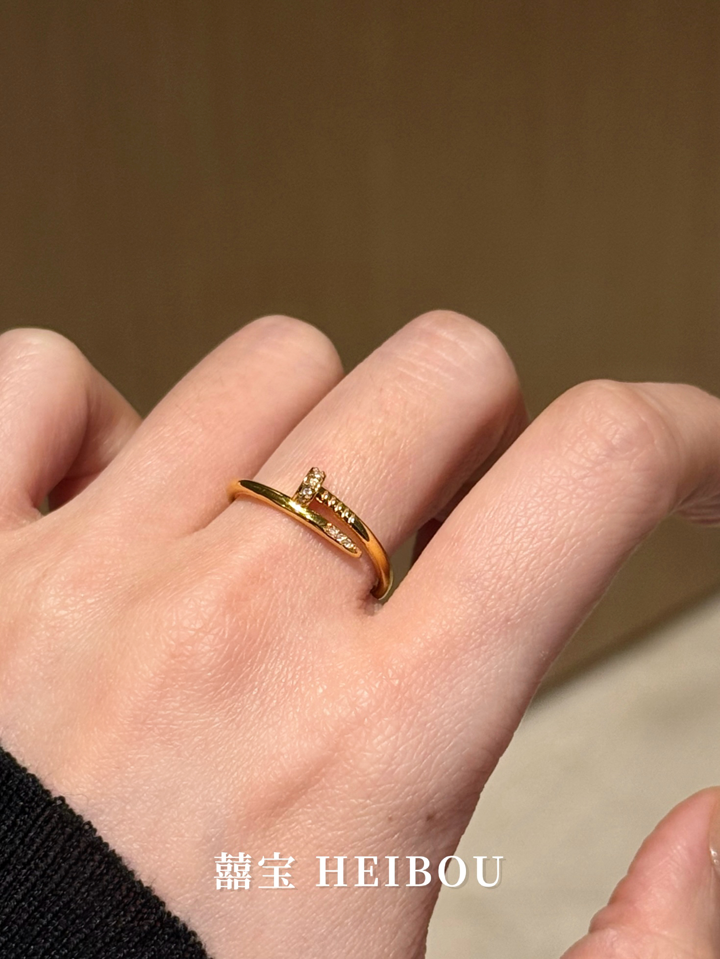 【6D镶嵌】钉子戒指