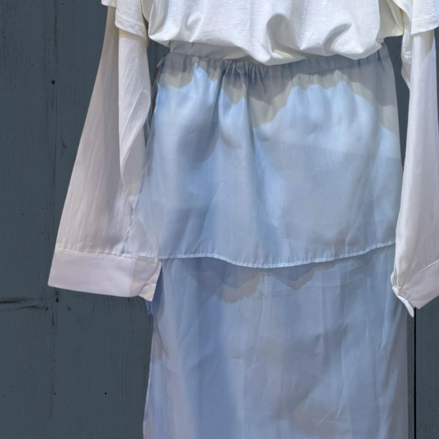 221199 紗質側綁繩裙