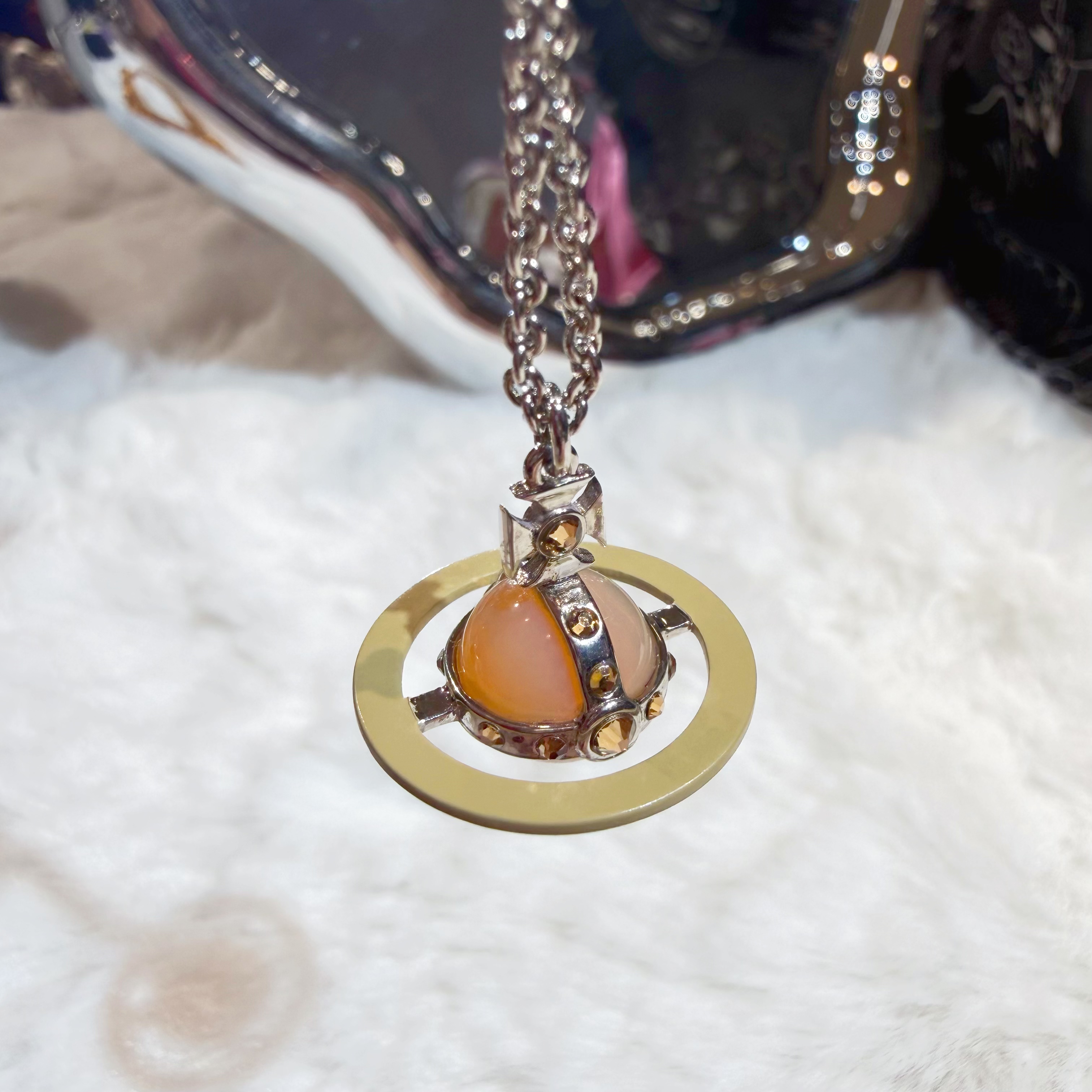 VW Luzia 3d tiny necklace yellow/moon