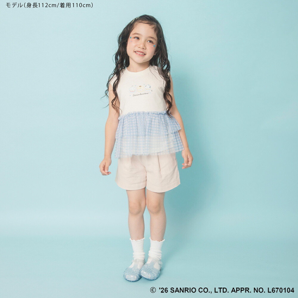 🆕【⭐訂購⭐】 🇯🇵日本直送 #Sanrio 水鑽圖案 薄紗層疊下擺上衣［2款選］ [ELGA-0072][260814]