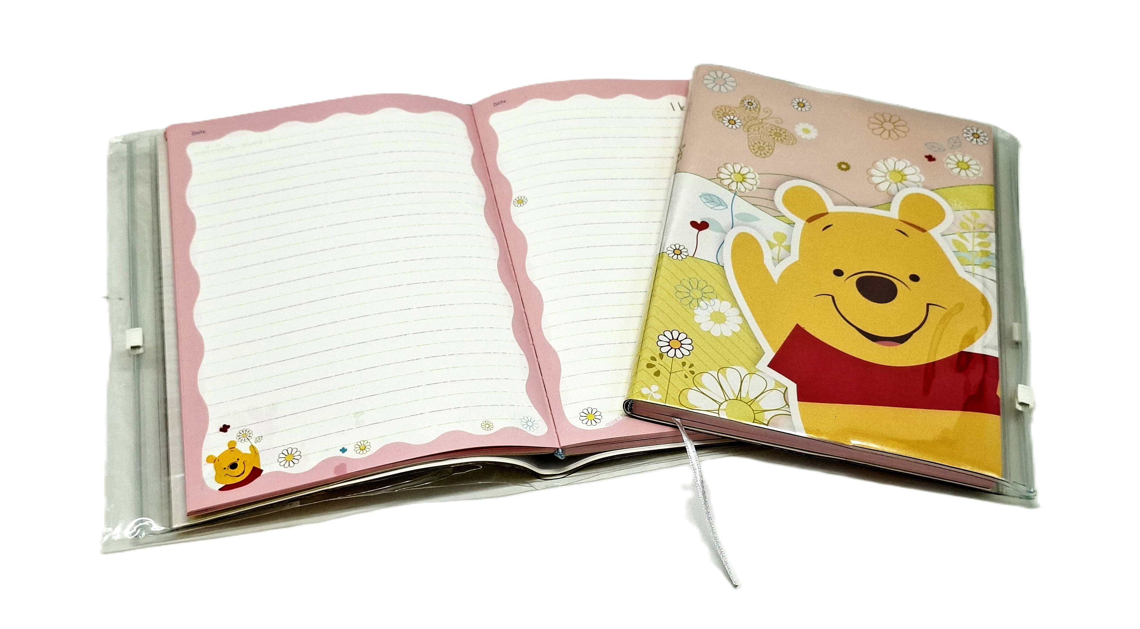 A5雙夾鏈收納筆記 Winnie the Pooh 維尼熊 (DPNA-25015B)
