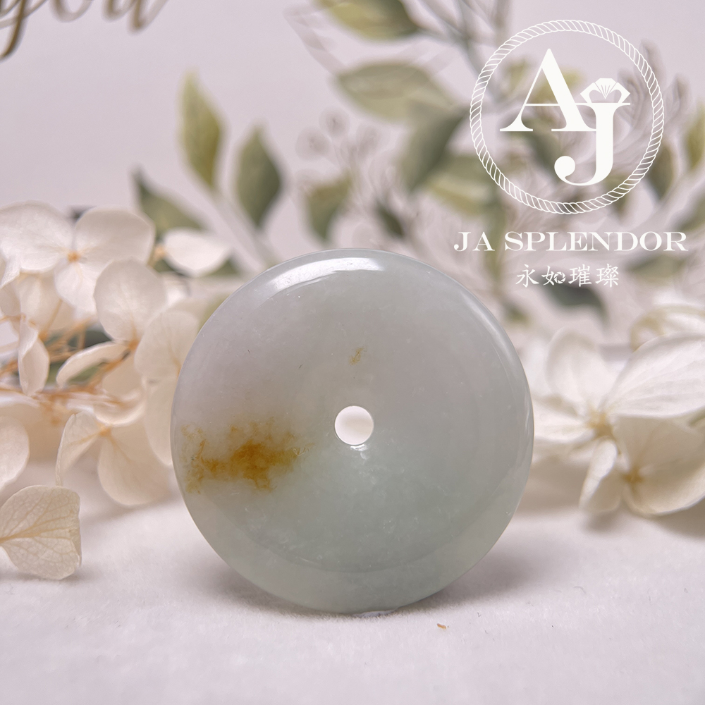 JN-202 天然翡翠A玉 灑金水潤平安扣