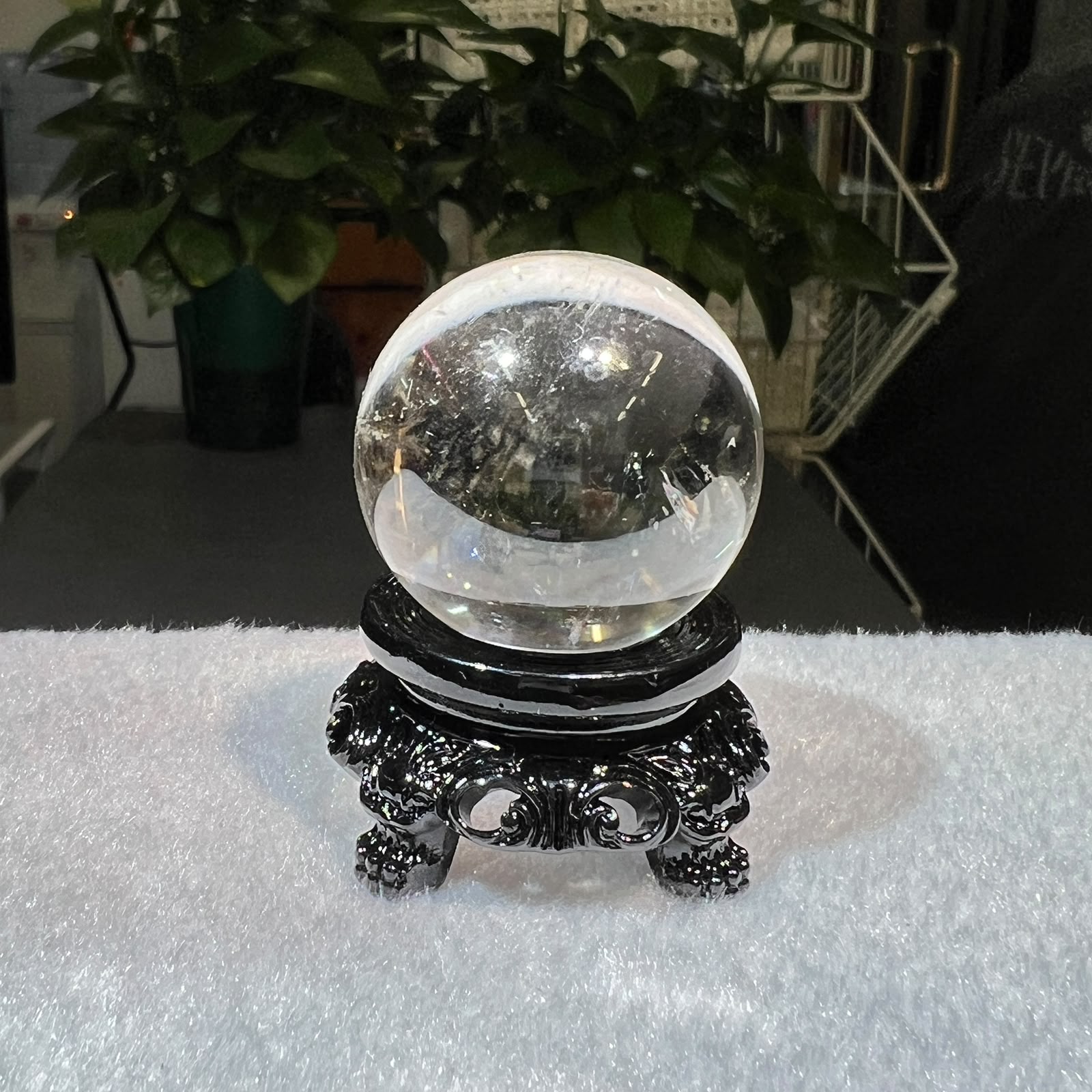 白水晶球 3.5cm+/- (不連座)#CA0066