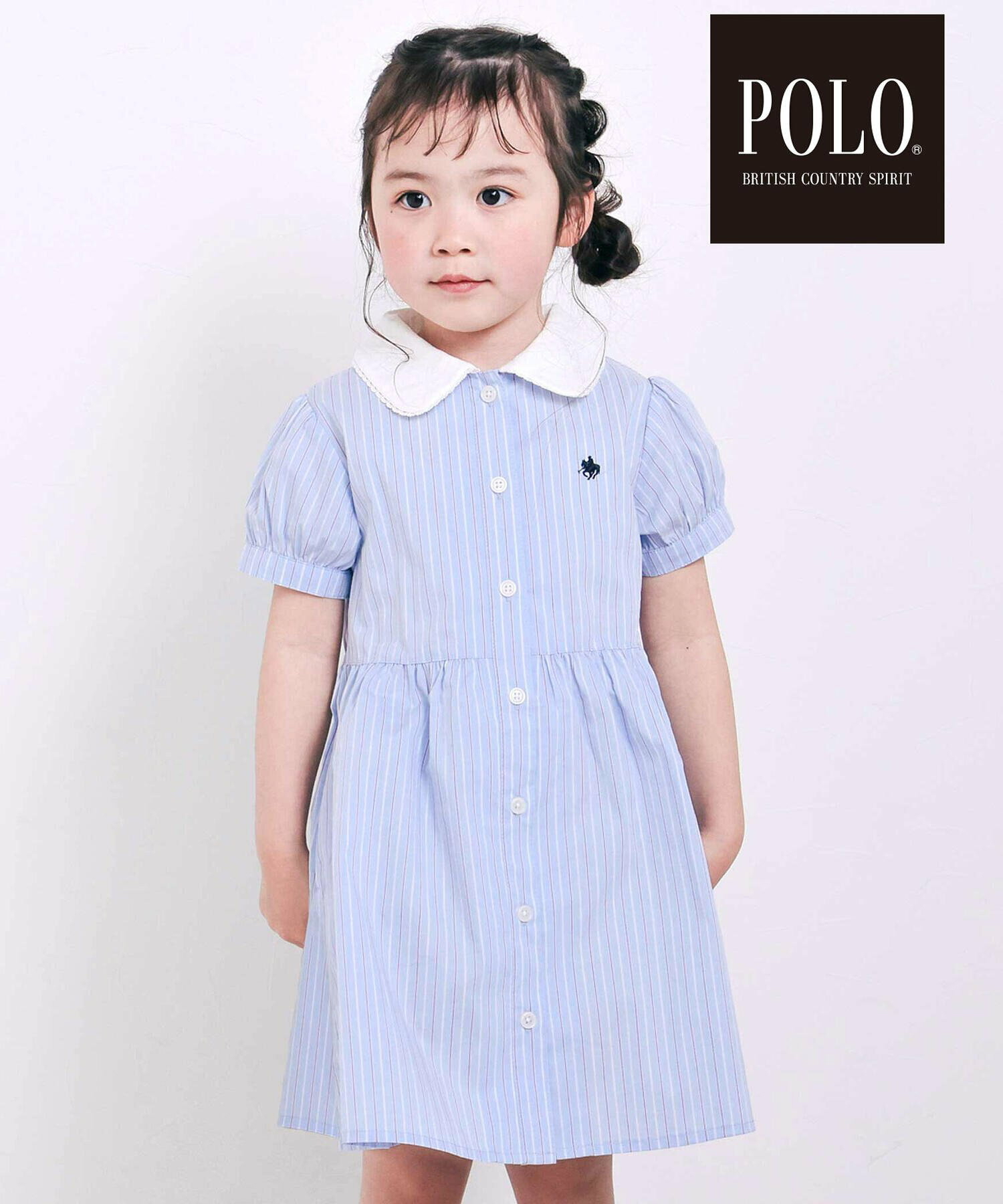 🇯🇵預訂 日本直送🇯🇵Slap Slip x Polo Bcs兩色標誌刺繡蝴蝶結翻領短袖連身裙