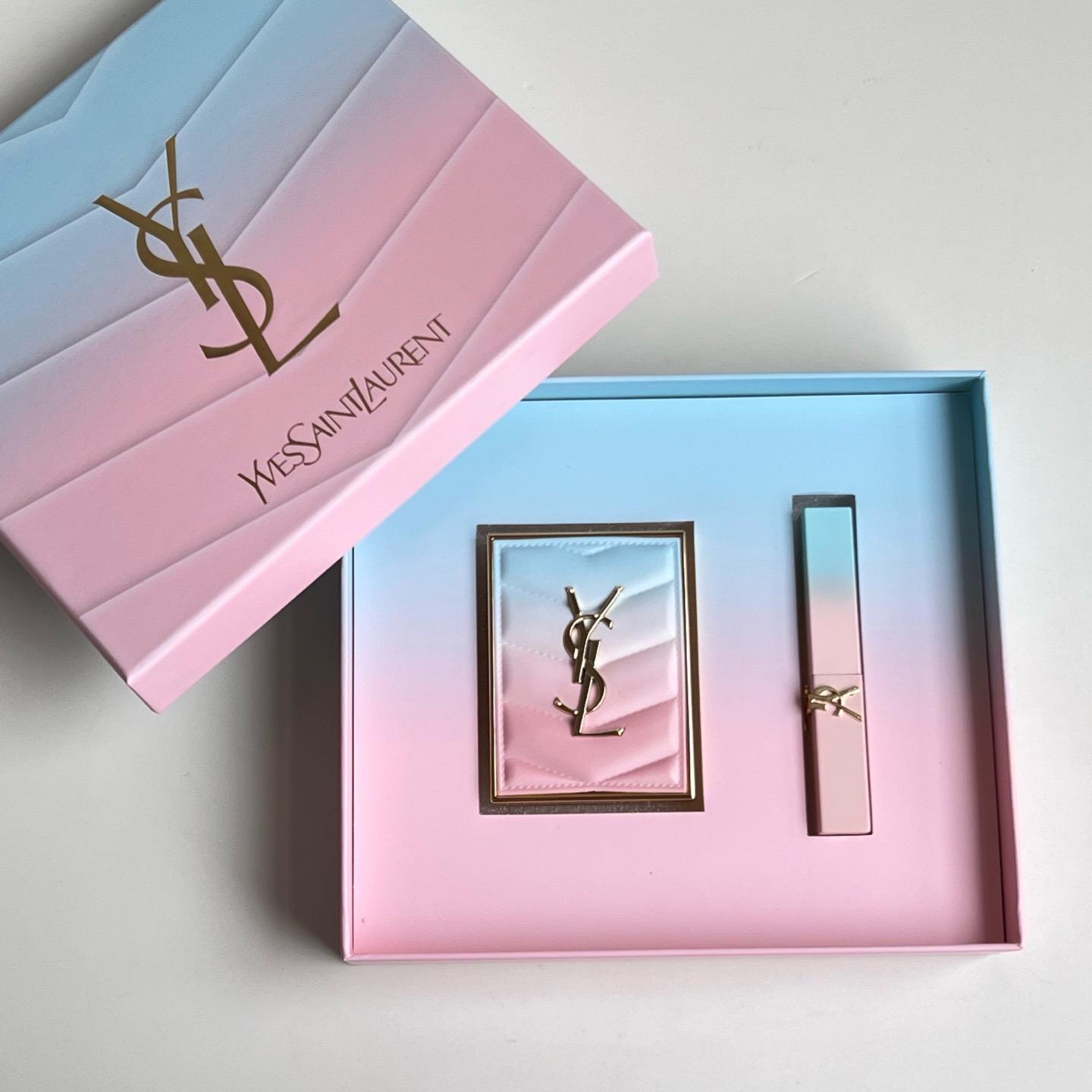 YSL聖羅蘭漸變玫瑰彩妝兩件套眼影版