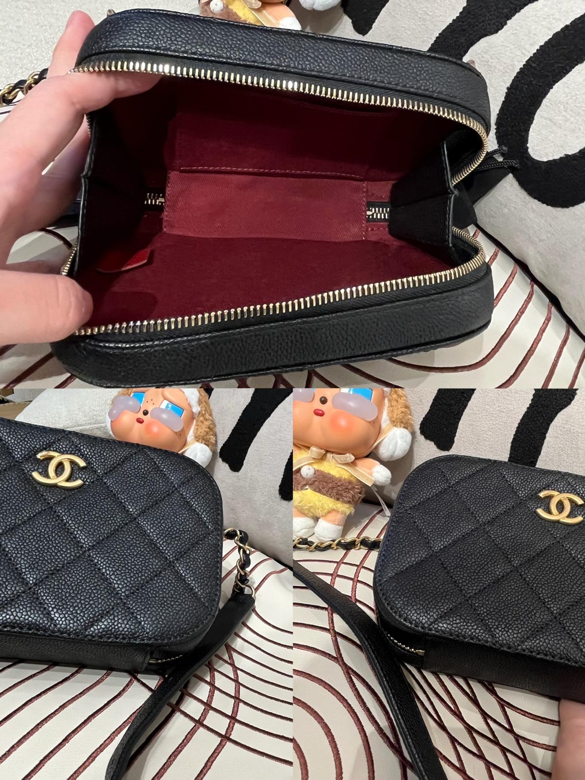 Chanel belt bag hobo黑色荔枝牛皮金扣100%Authentic,98%new ✅28貼✅塵袋✅盒 