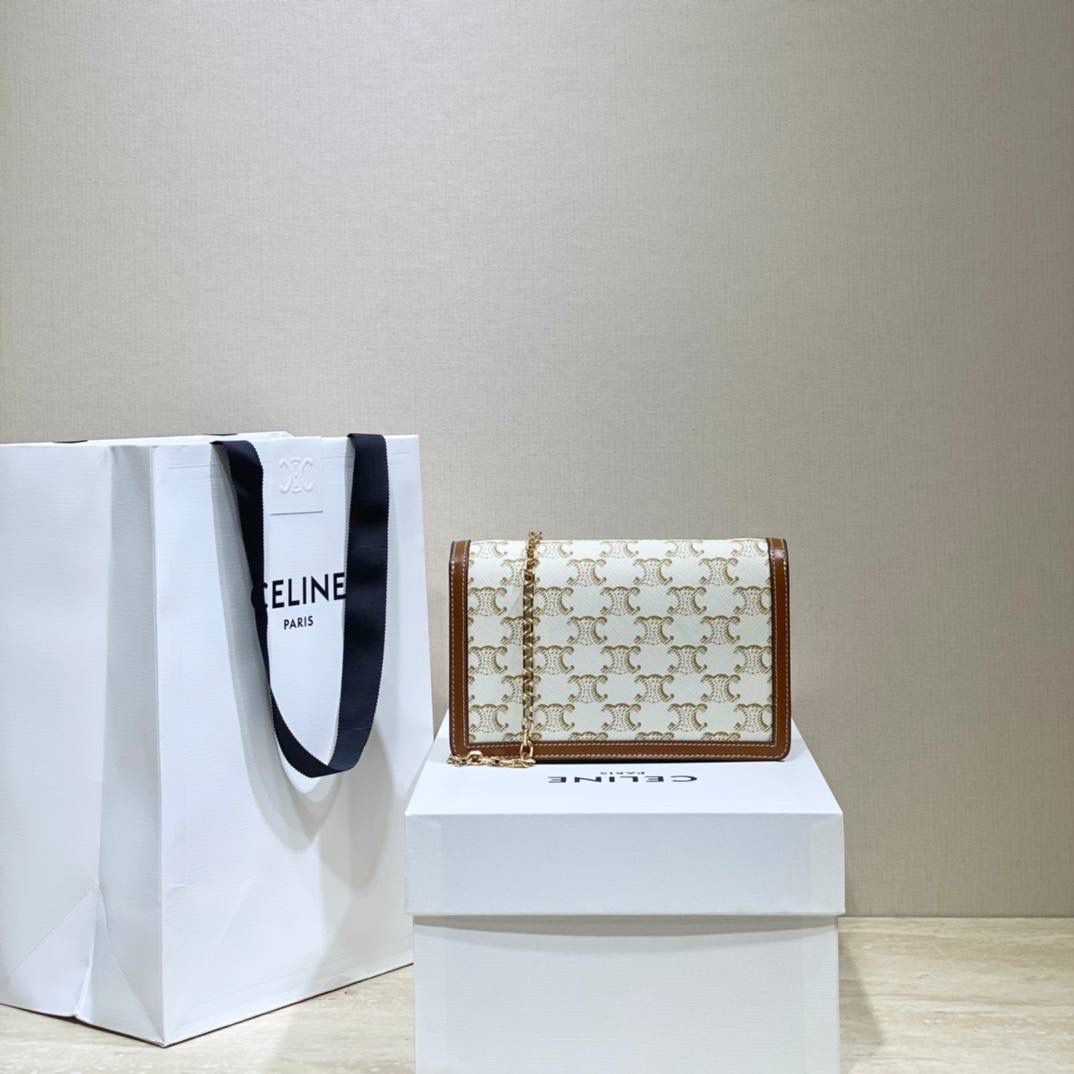 🔥大货实拍图 𝗖𝗘𝗟𝗜𝗡𝗘 ♥ 𝗠𝗔𝗜𝗟𝗟𝗢𝗡链条信封包 型号：10H422 尺寸：19.5*13*4cm