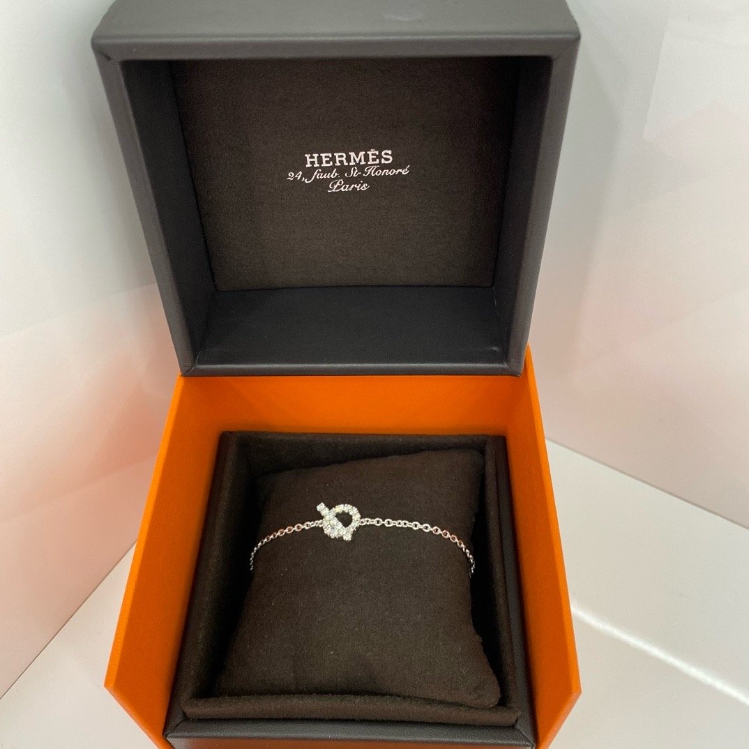 Pre owned Hermes Bracelet Finesse / silver