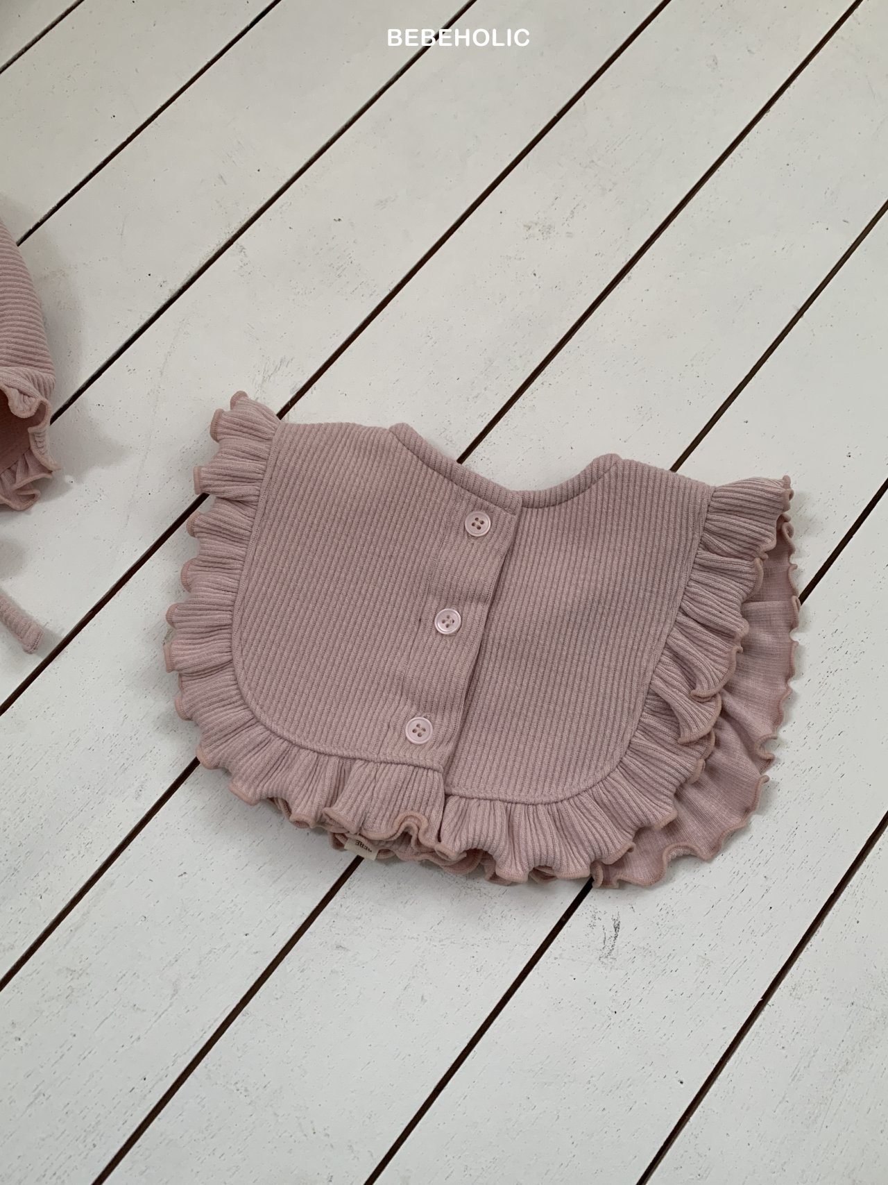 🌸預訂 韓國直送🌸🇰🇷BEBEHOLIC三色標籤荷葉邊圍巾帽子套裝