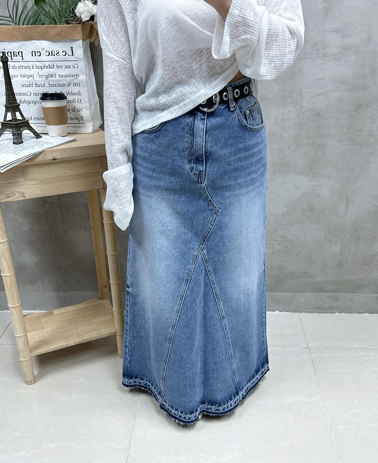 C10 洗水牛仔魚尾裙